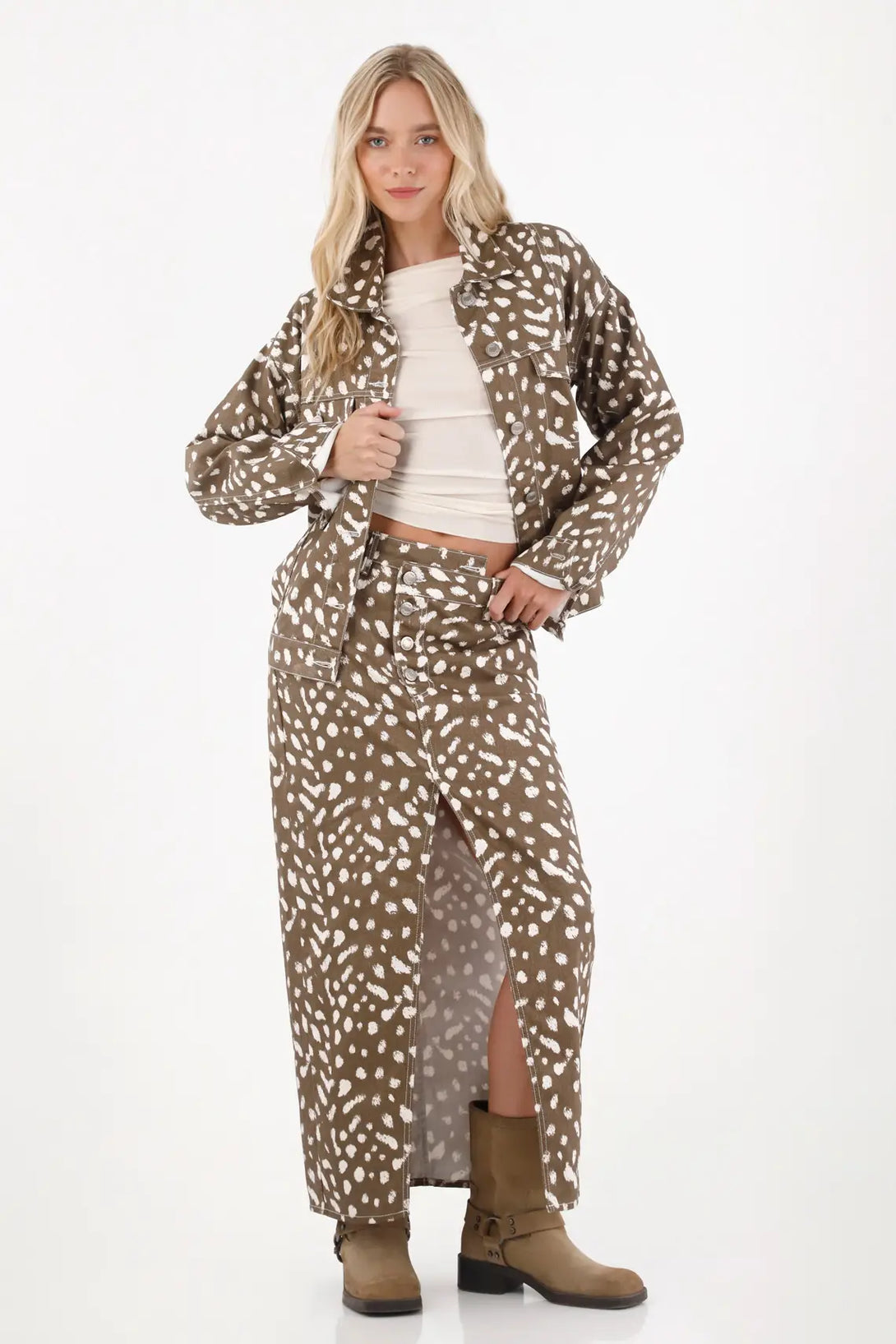 Oversized Jacket with Spots for Women