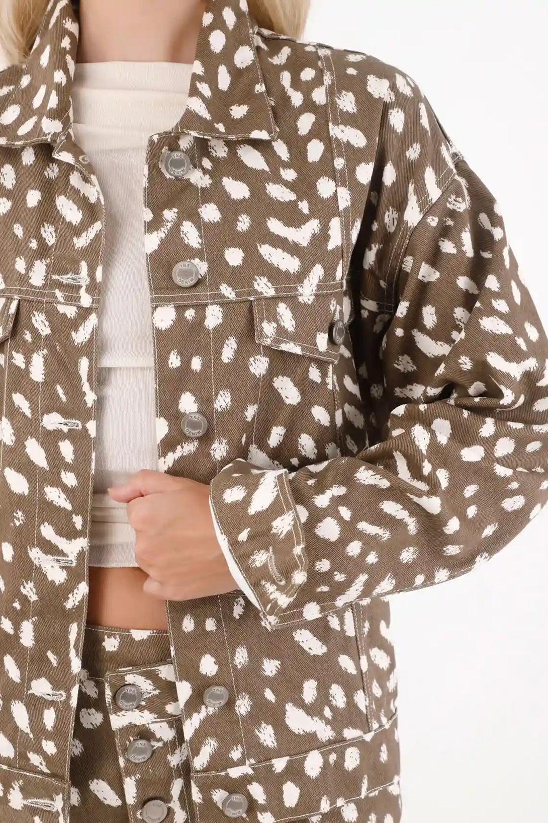 Oversized Jacket with Spots for Women