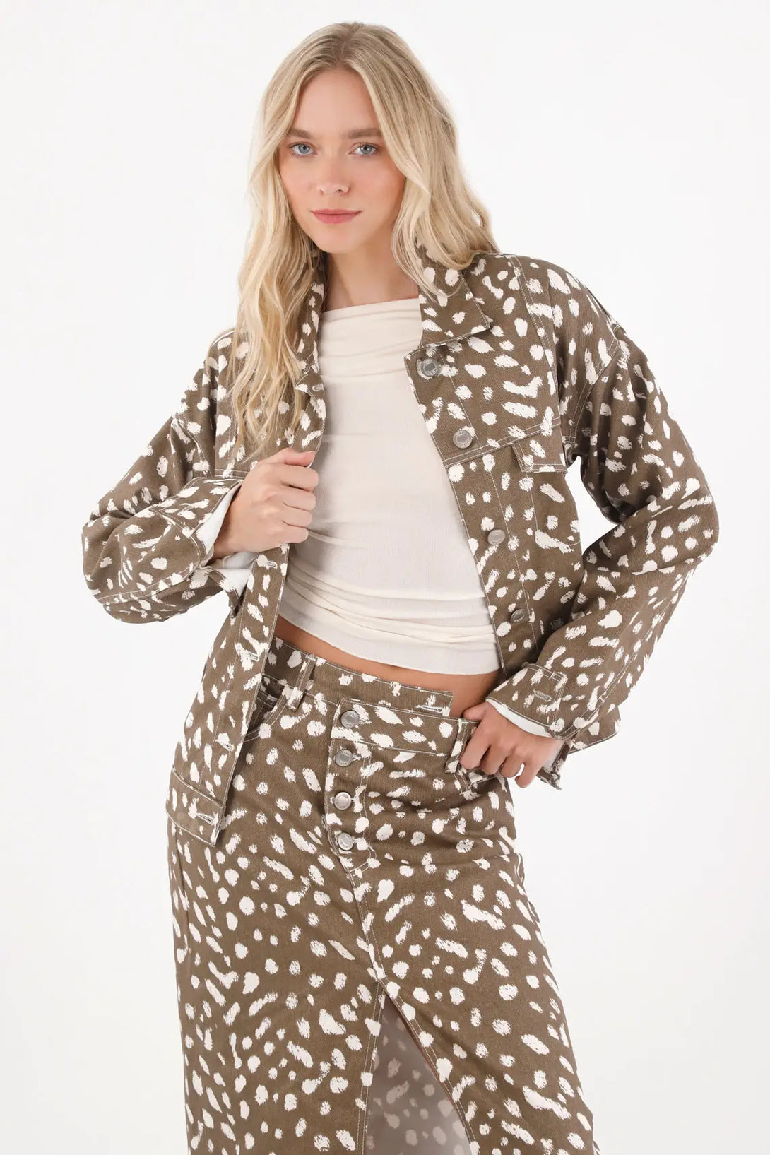 Oversized Jacket with Spots for Women