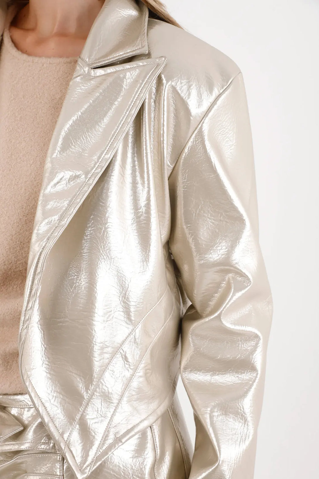 Crudo Metallic Effect Jacket for Women