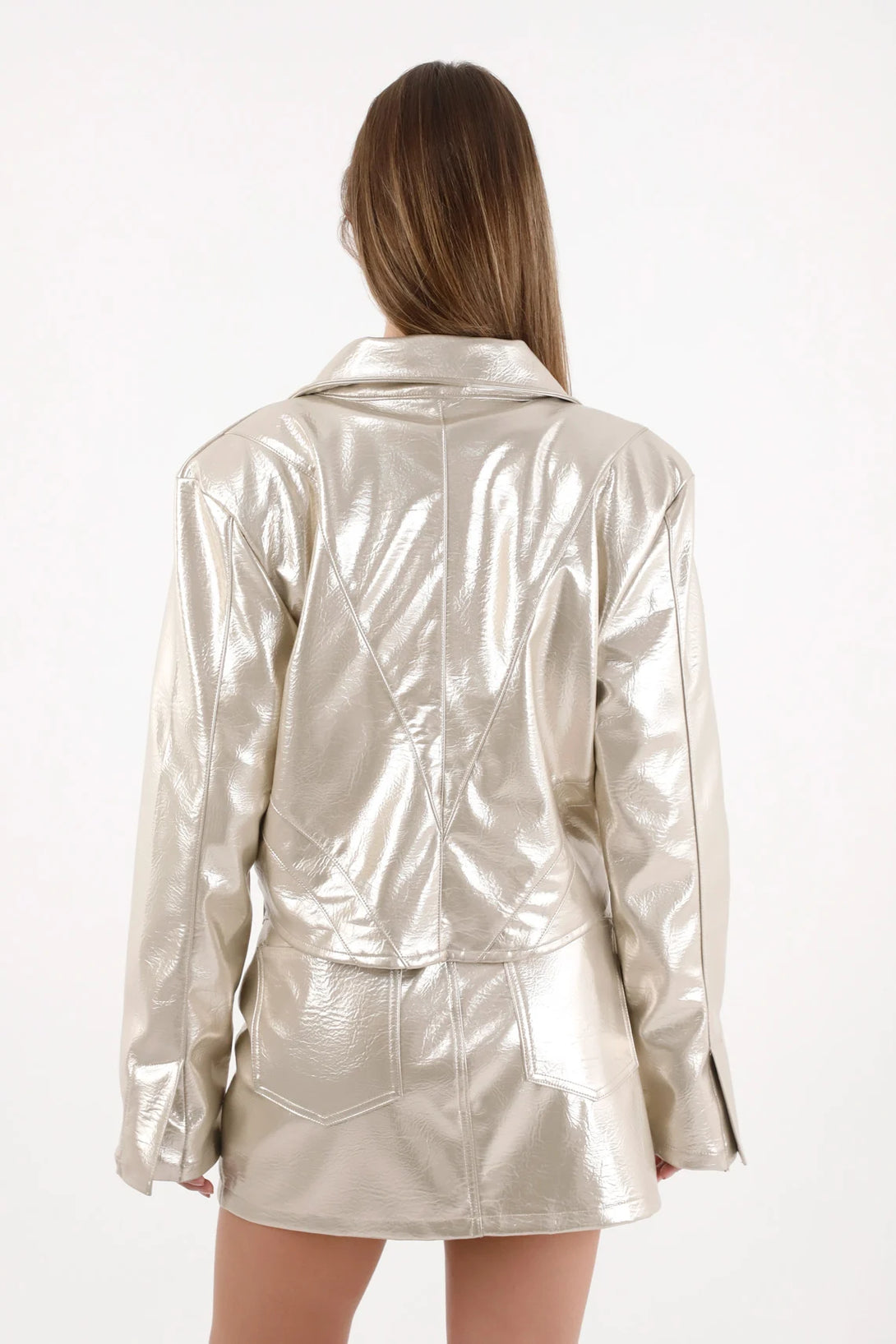 Crudo Metallic Effect Jacket for Women