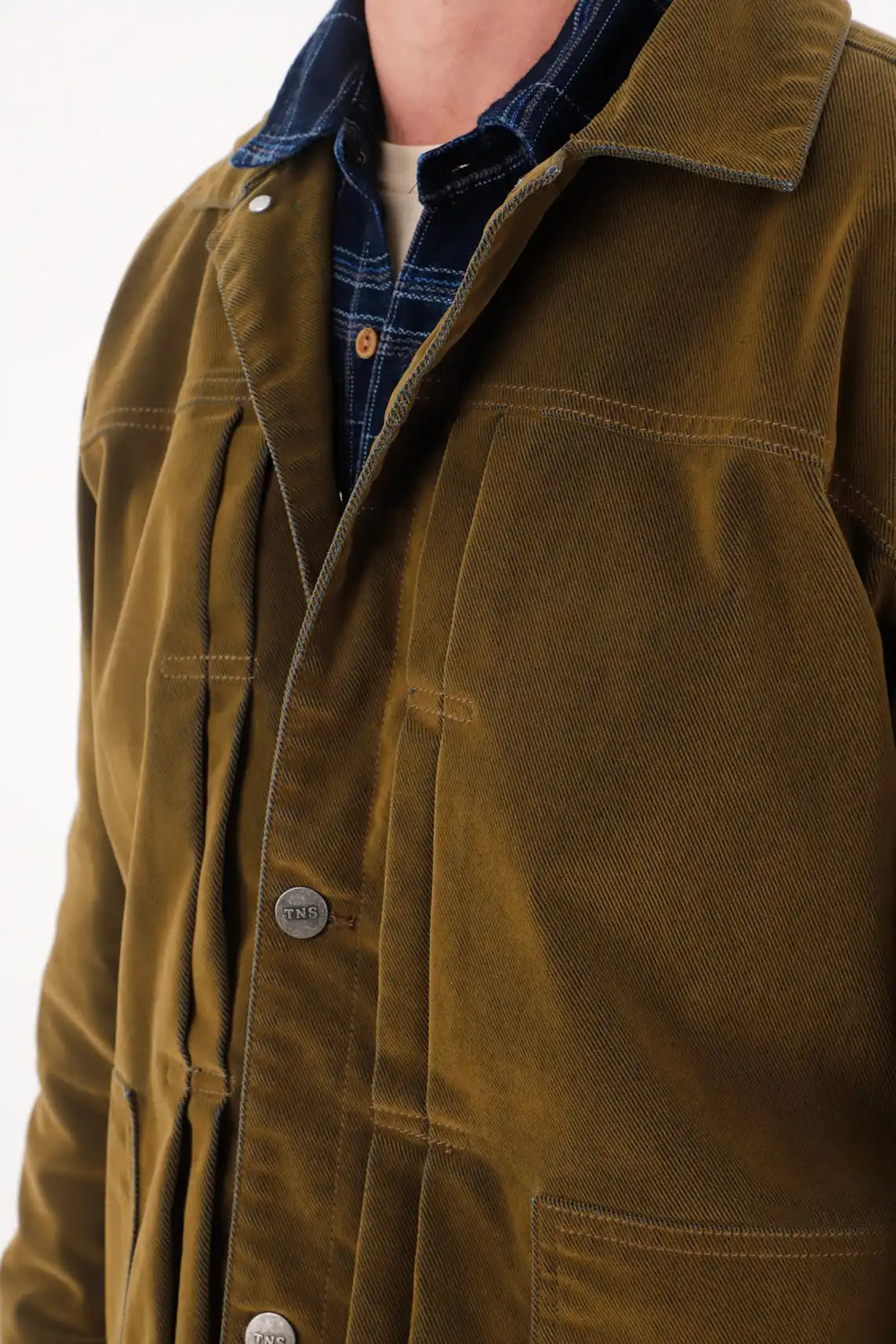 Brown Velvet Denim Jacket for Men