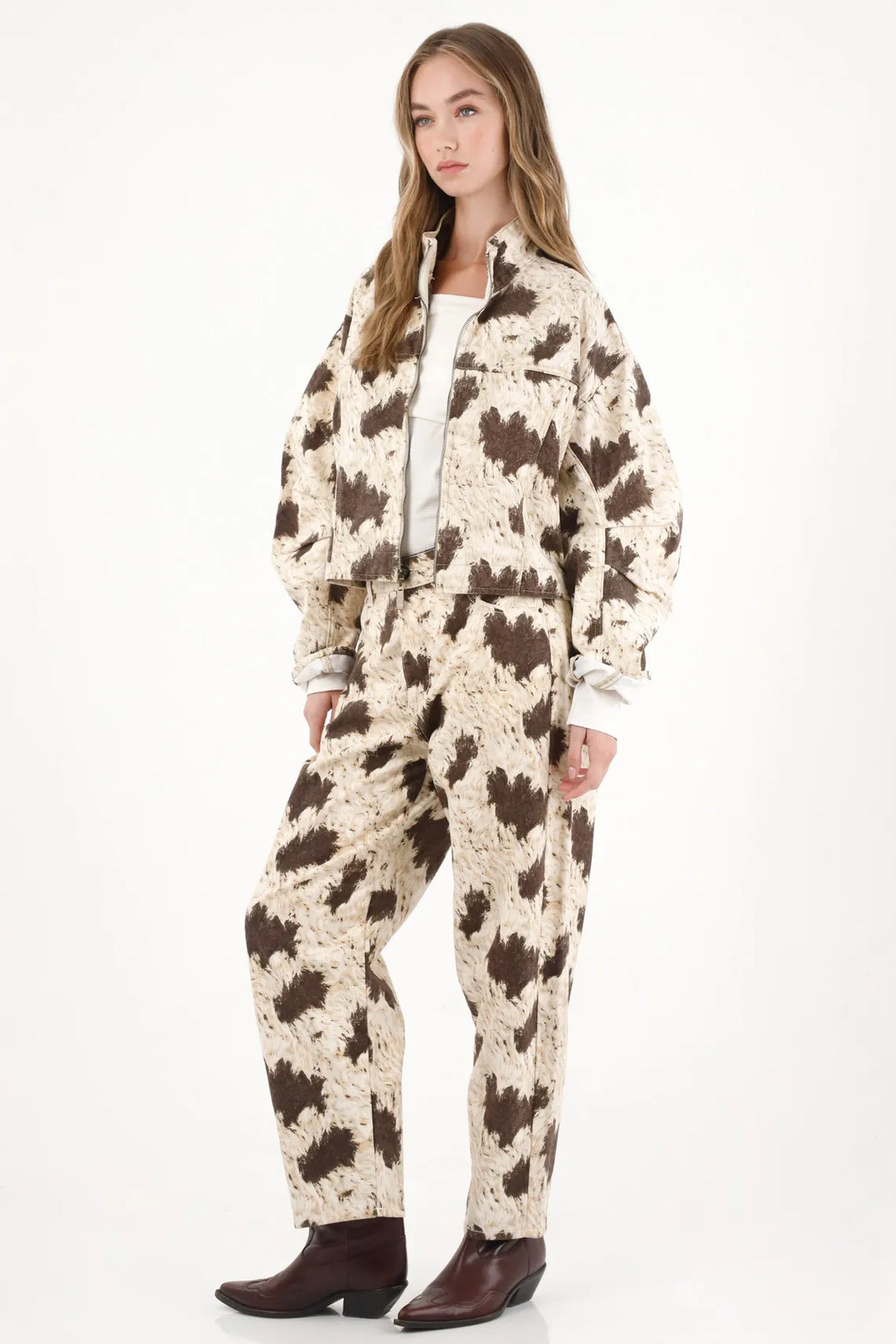 Printed Drill Jacket for Women