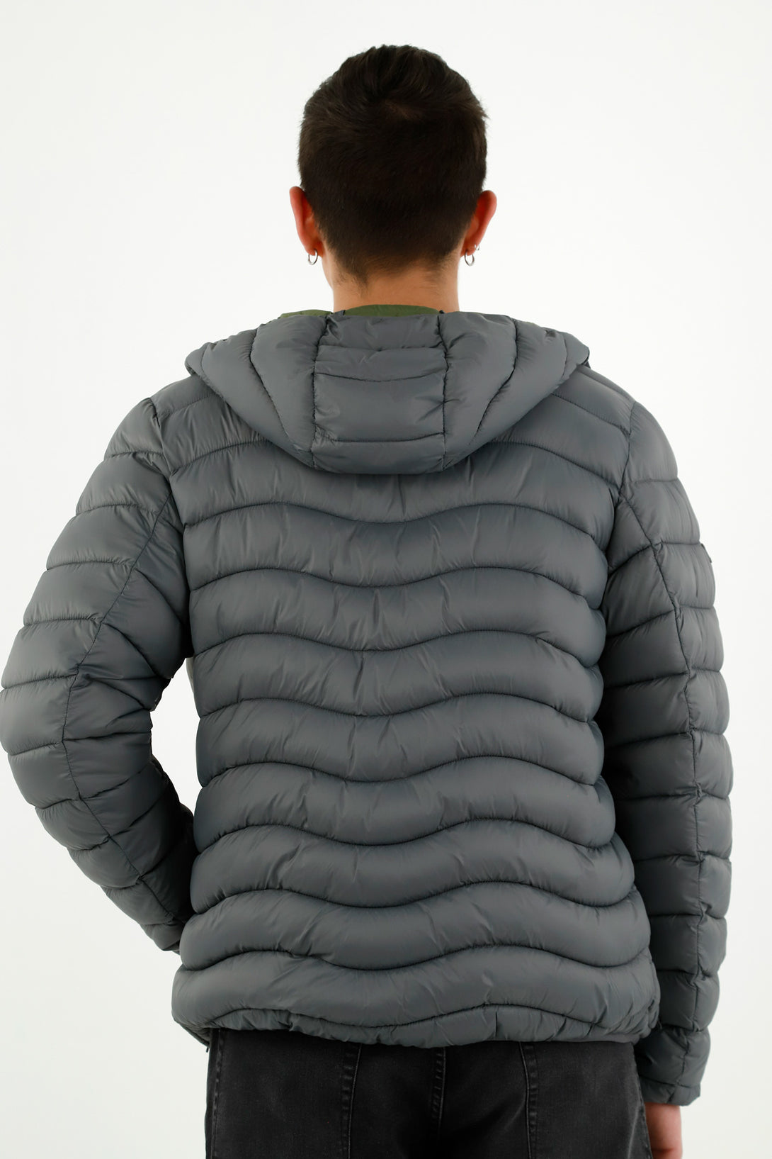 Men's Gray Padded Jacket