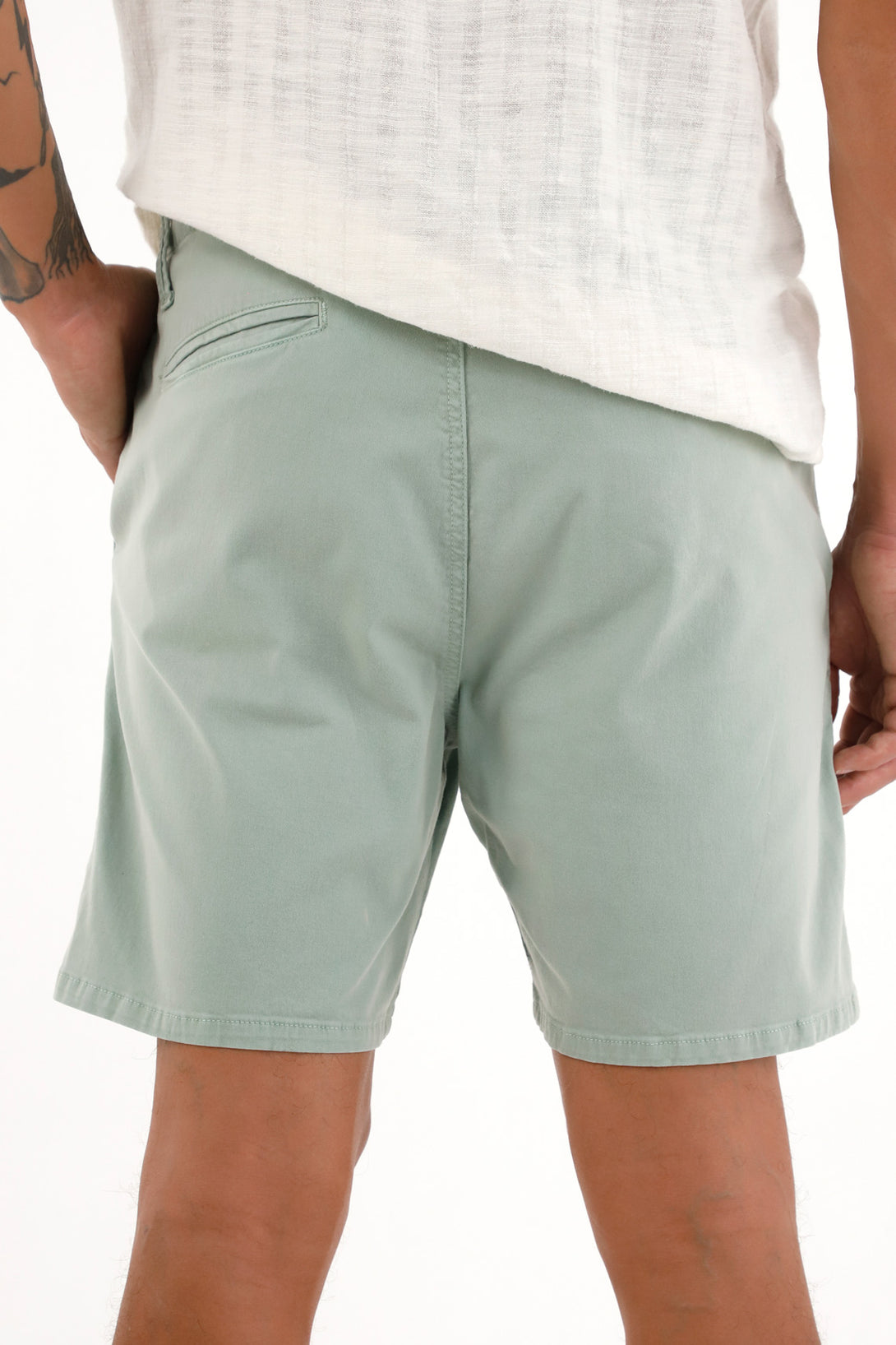 Men's Overdyed Green Bermuda Shorts