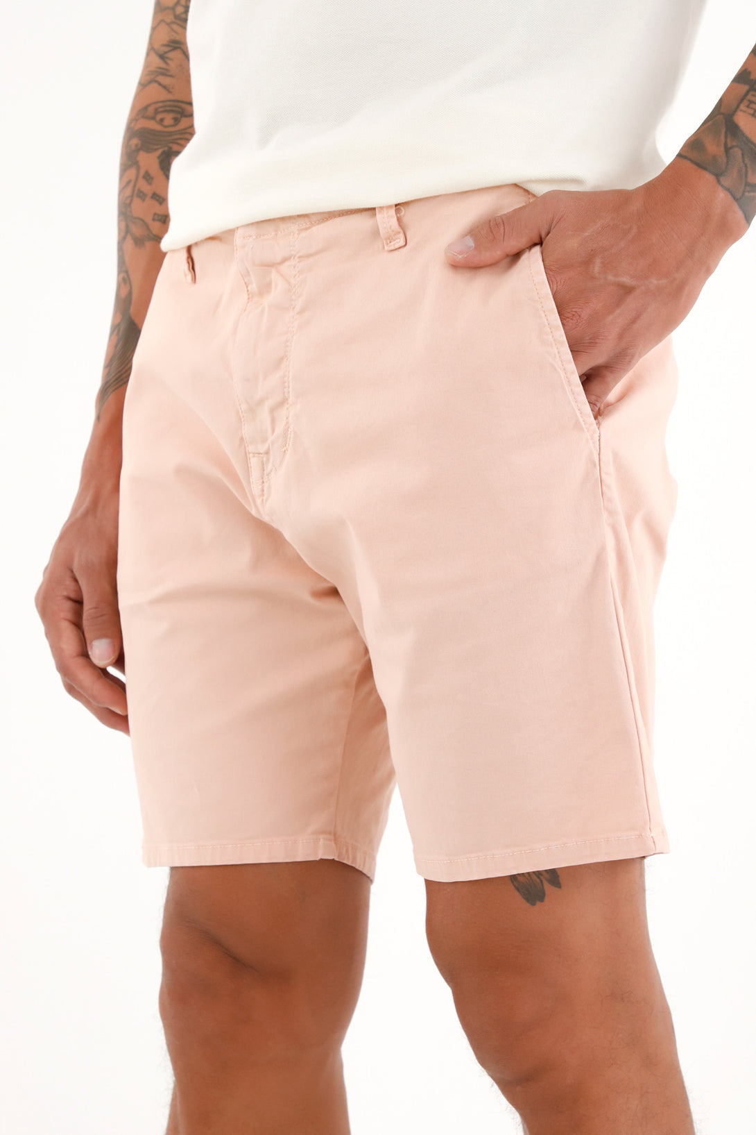 Pink Chino Pants with Pockets for Men