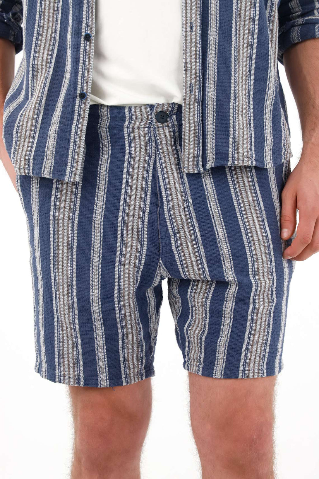 Classic Striped Bermuda Shorts for Men