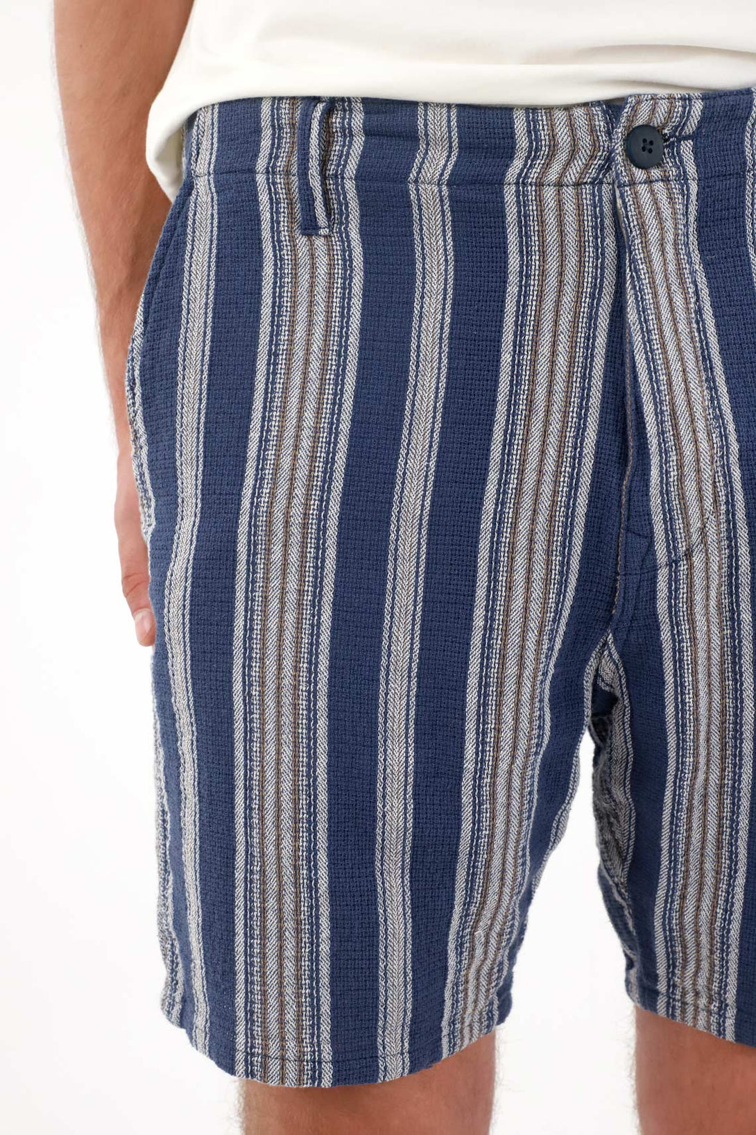 Classic Striped Bermuda Shorts for Men