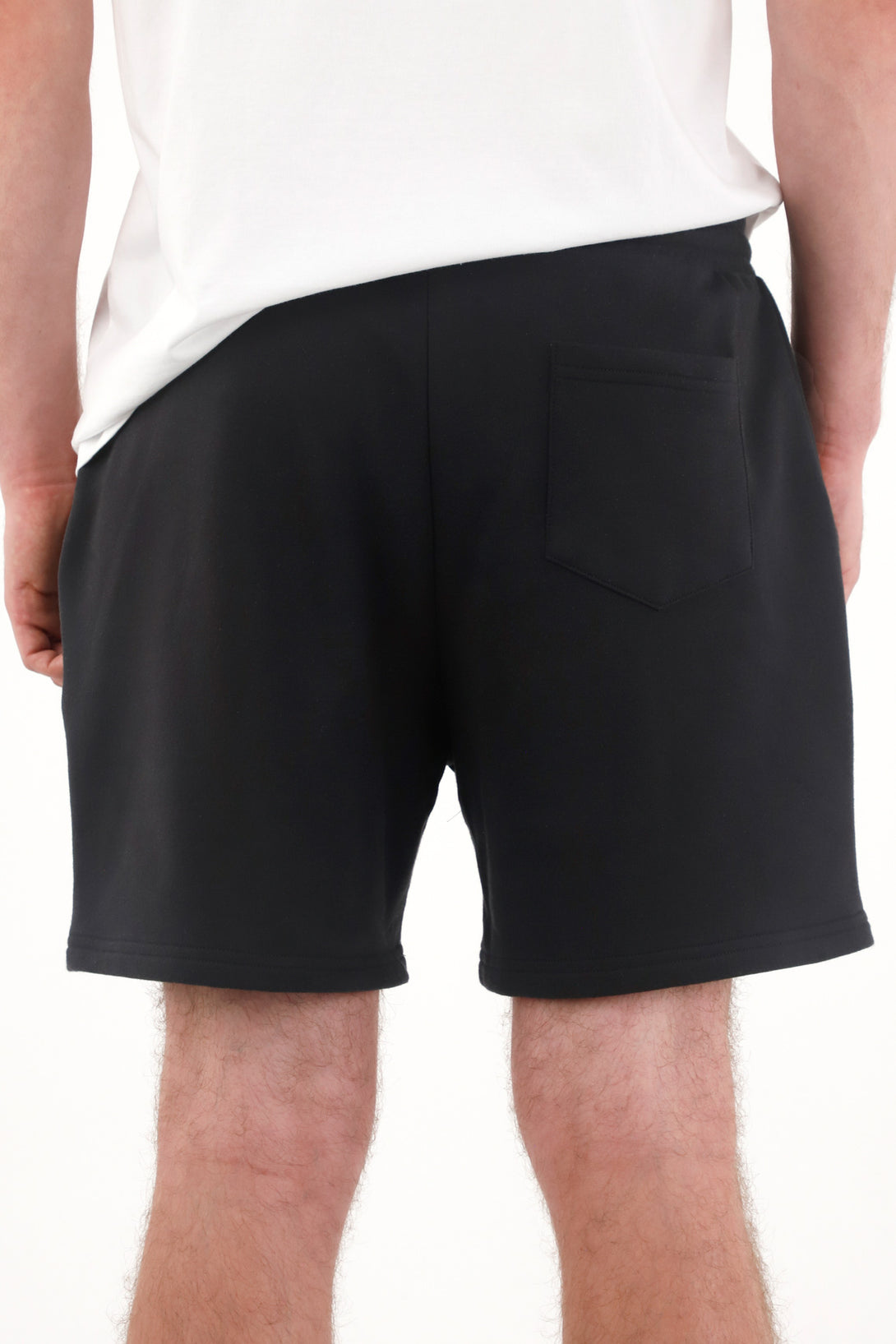 Bermuda en tejido de punto negra para hombre