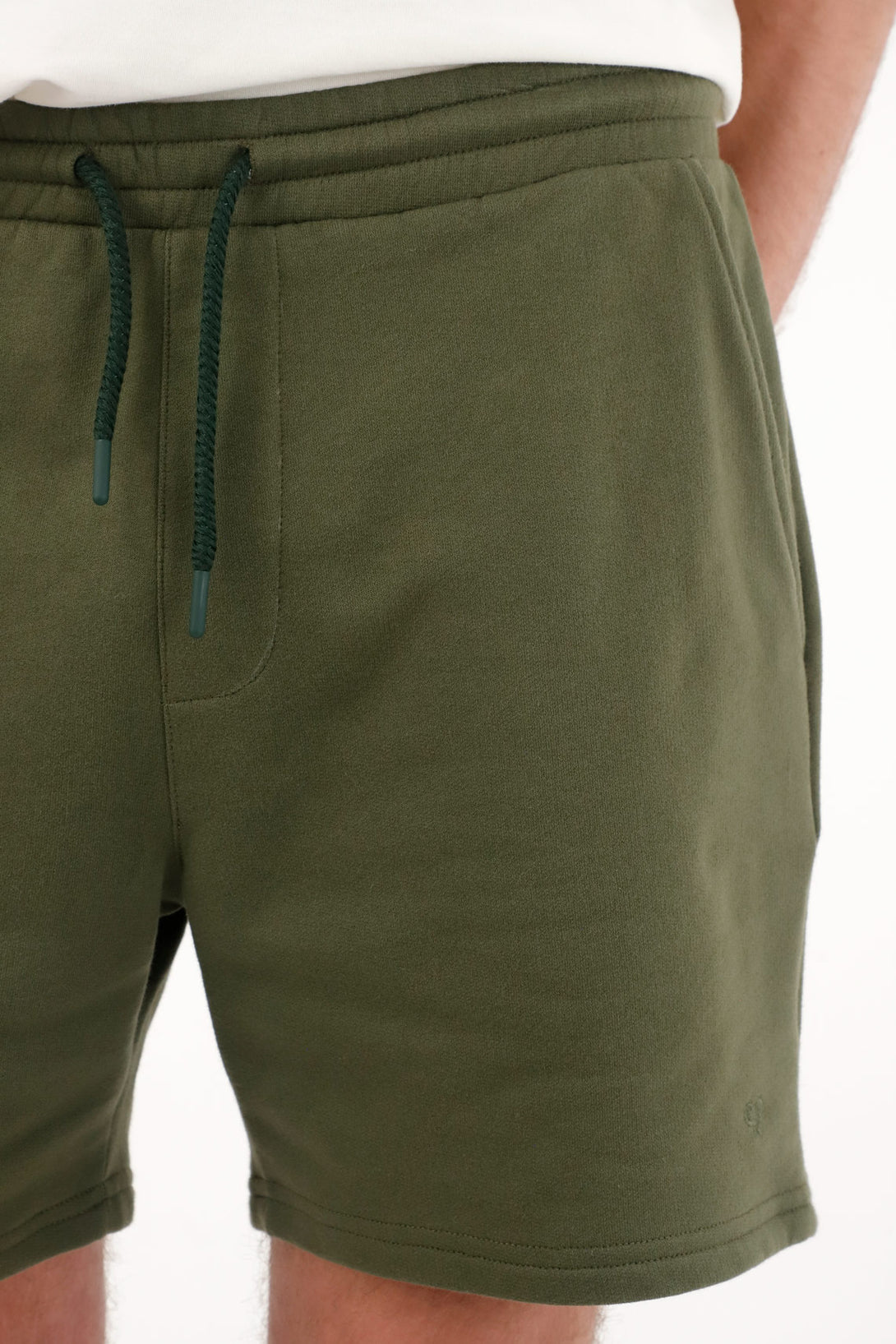Men's Green Knit Bermuda Shorts