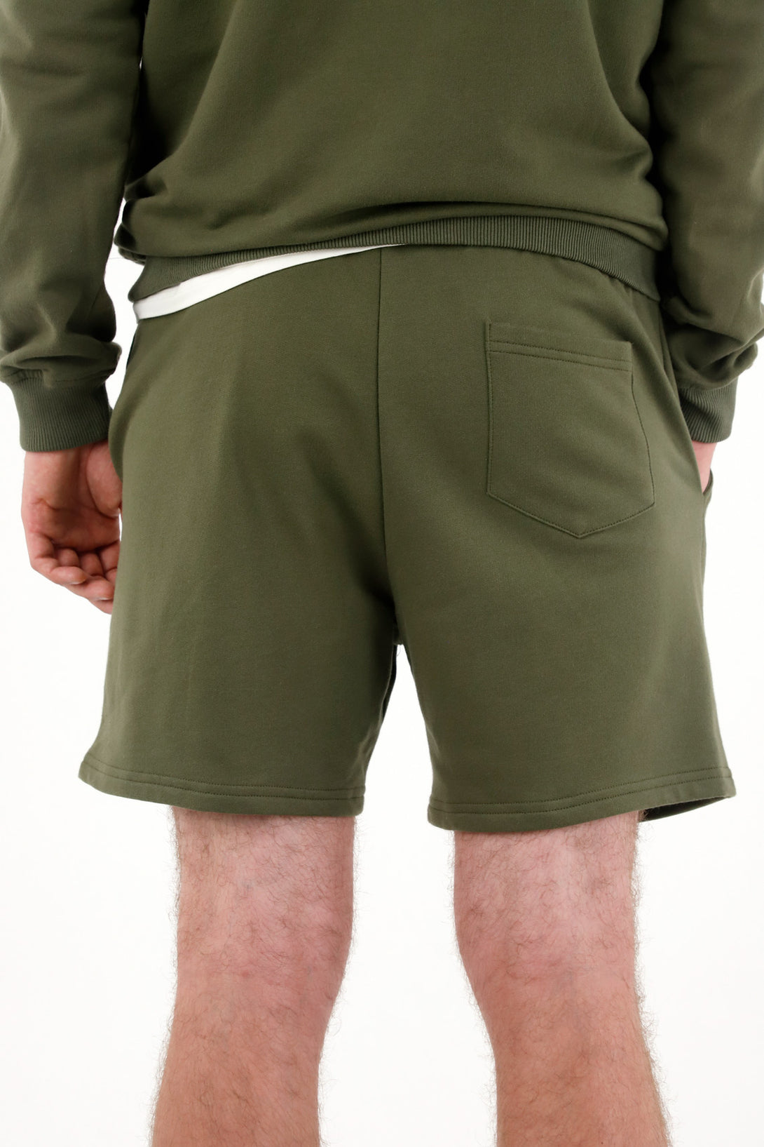 Men's Green Knit Bermuda Shorts