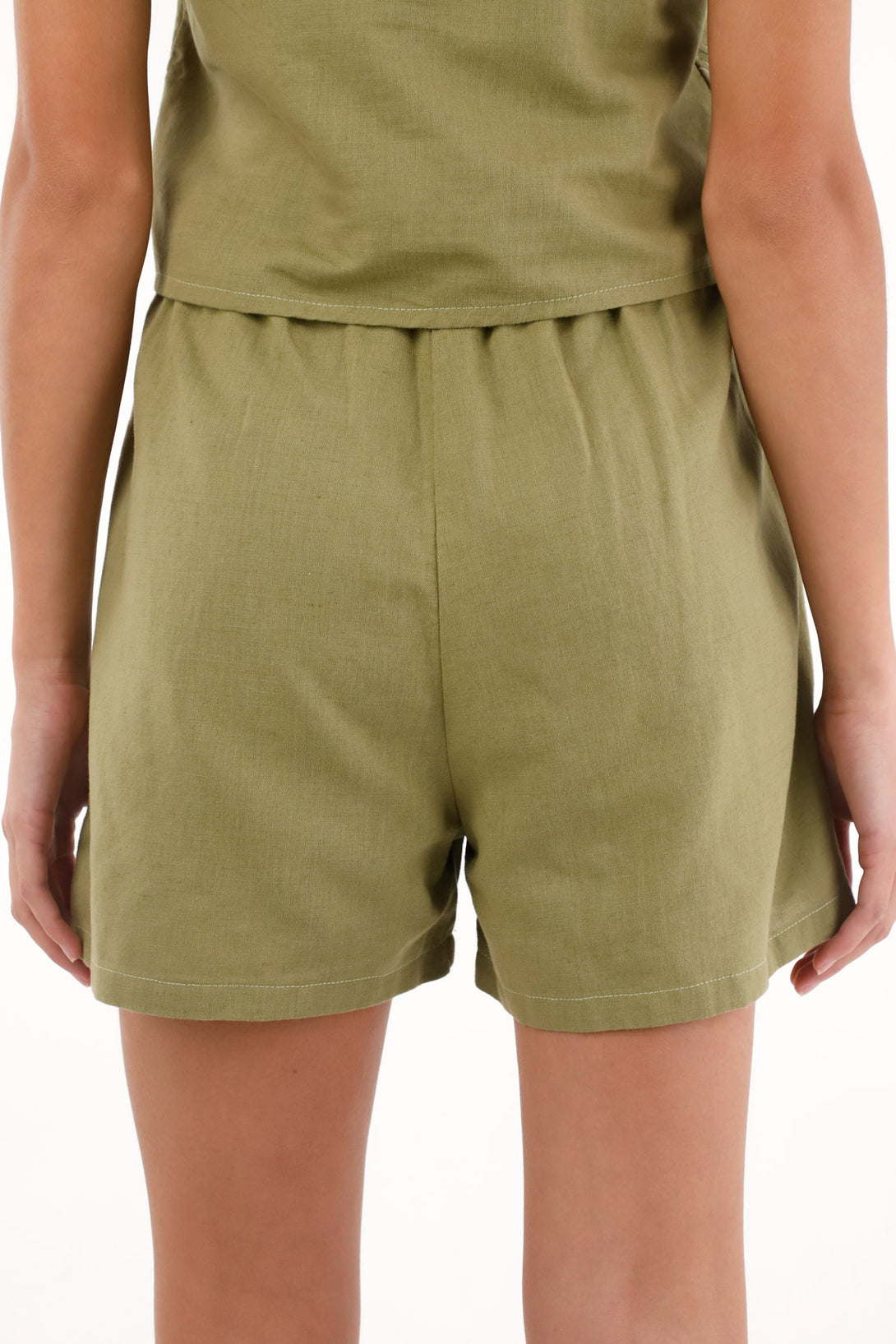 Women's Green Floral Print Shorts