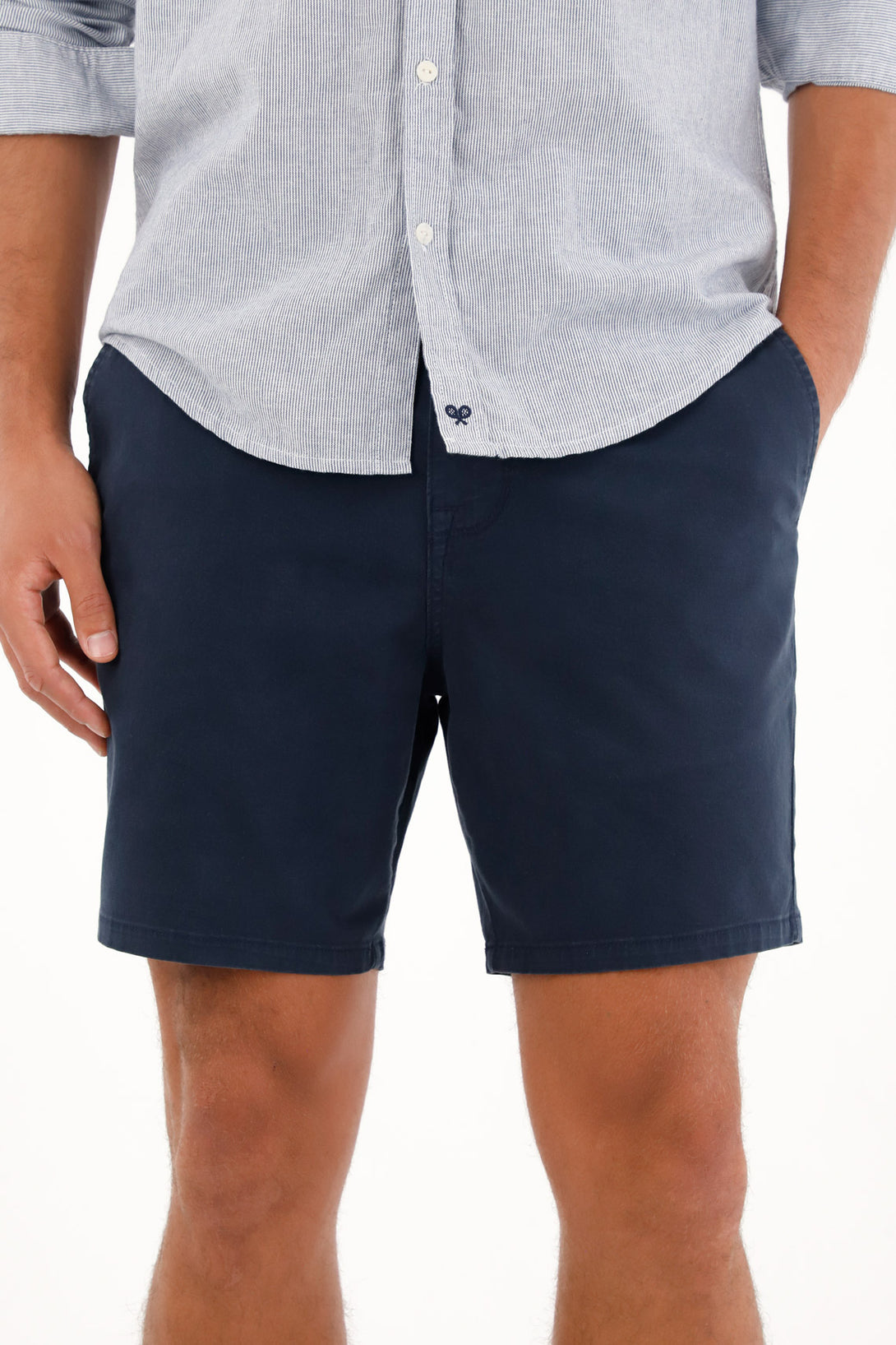 Blue Chino Bermuda Shorts for Men