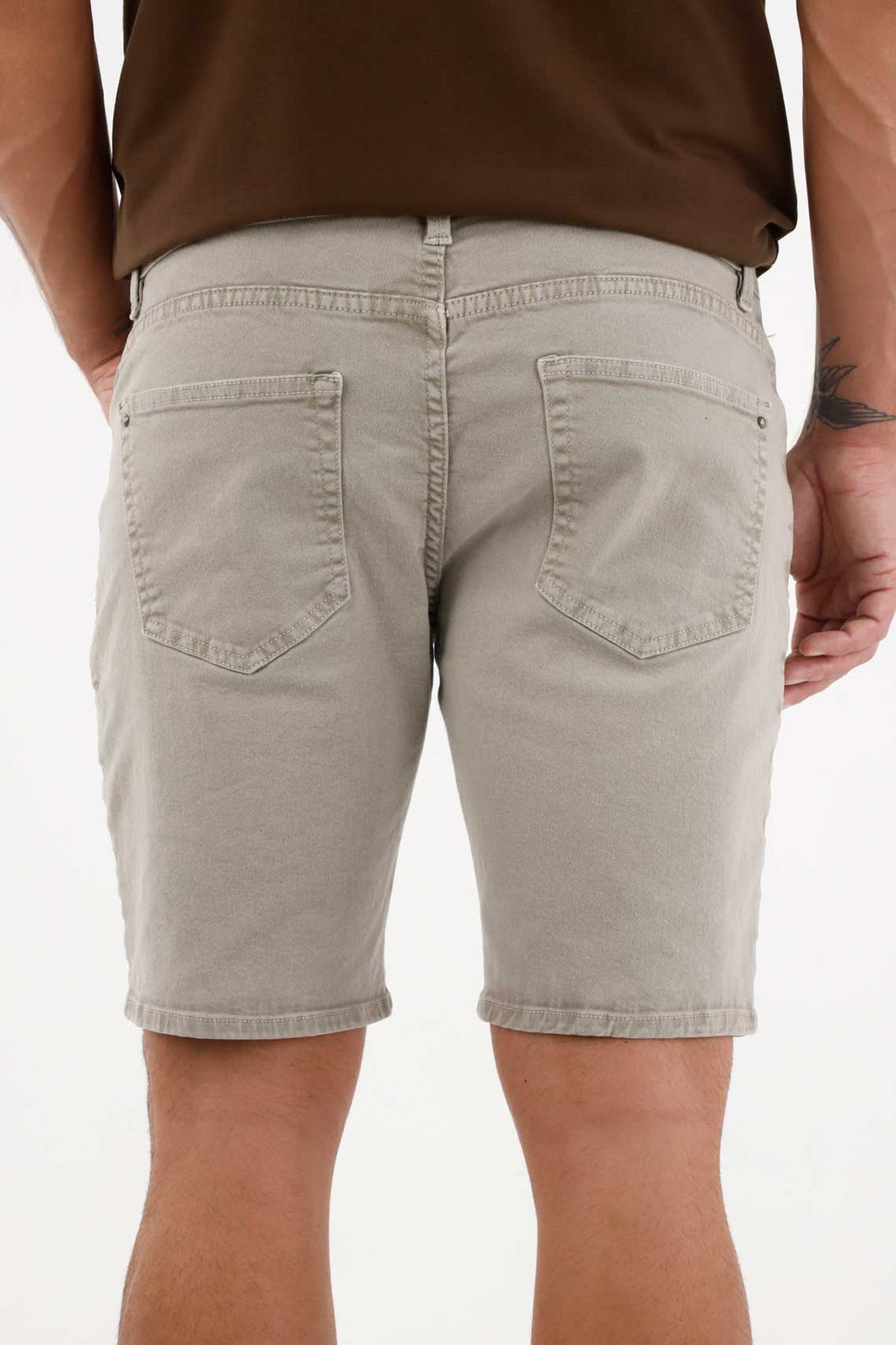 Bermuda Nudy con efecto vintage gris para hombre