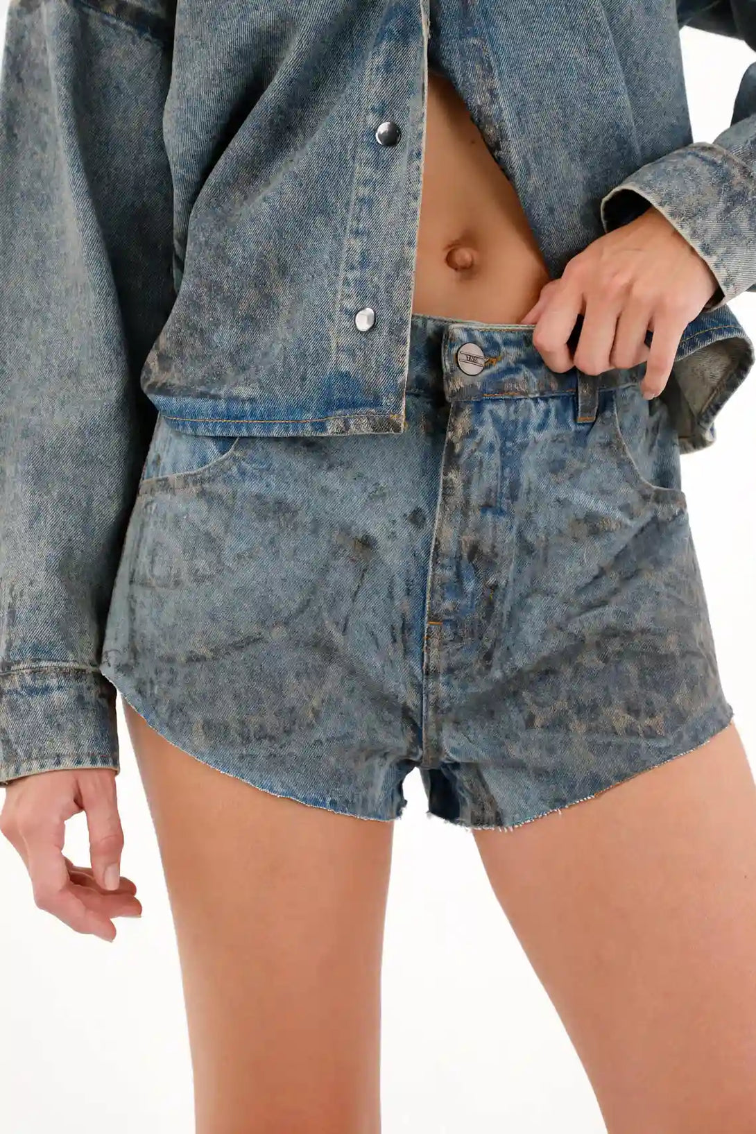 Foil Print Shorts for Women