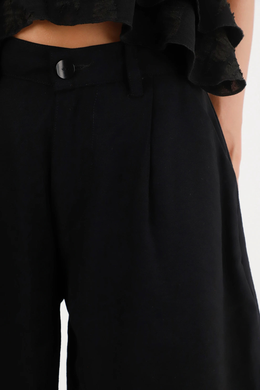 Black Princess Design Bermuda Shorts for Women