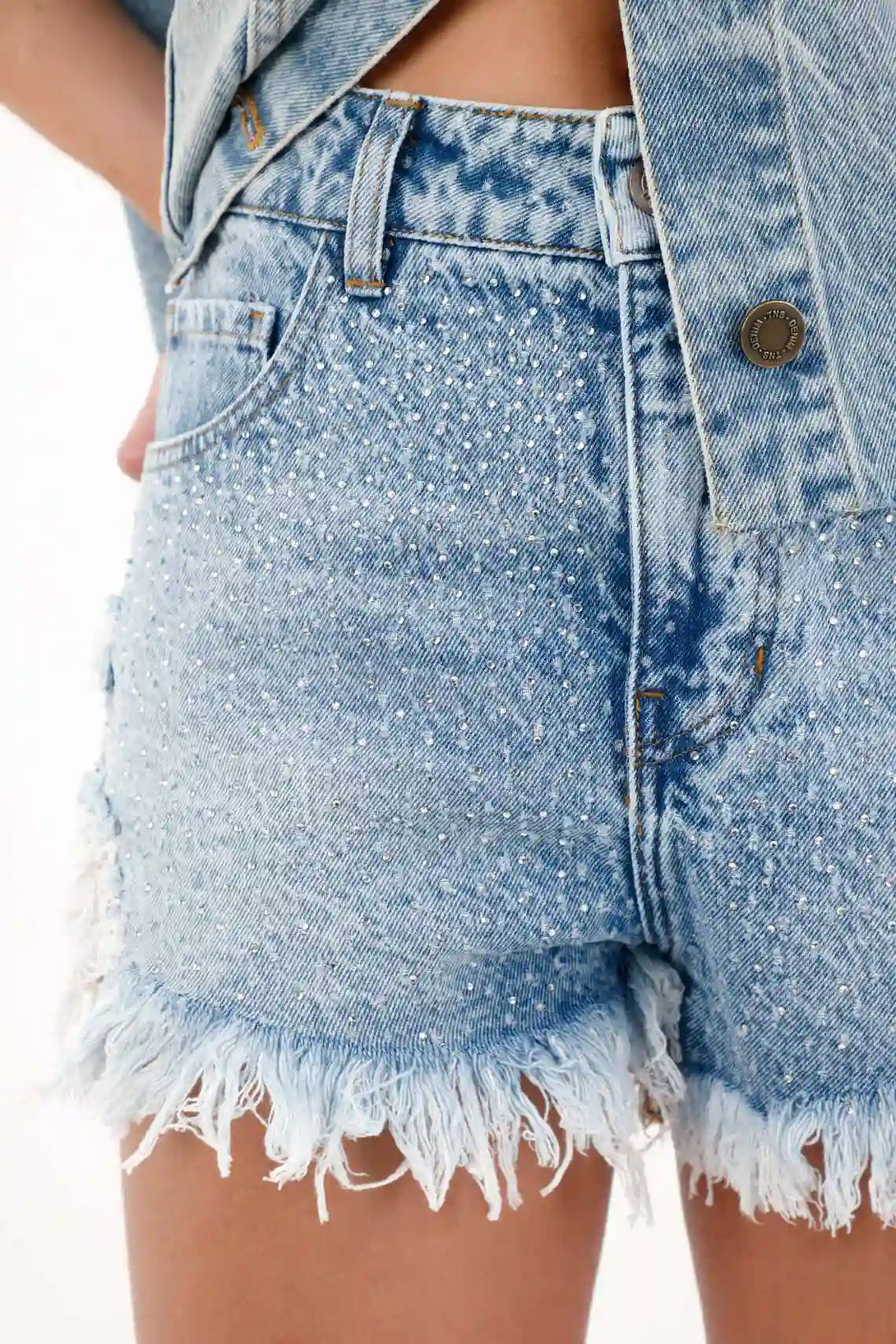 Short con brillo para mujer