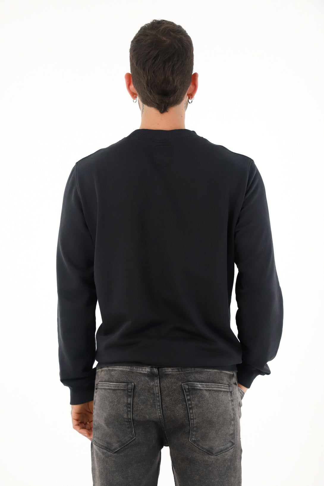 Buzo negro estampado para hombre
