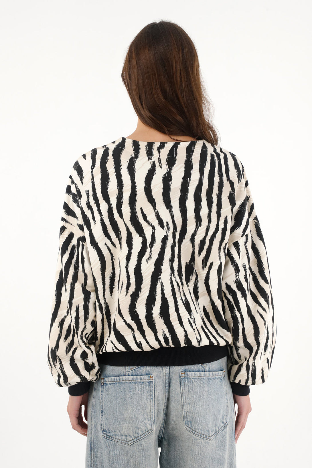 Women's animal print button-up hoodie