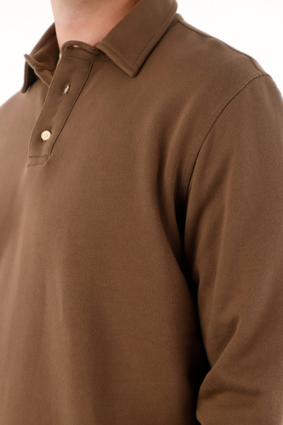 Men's Brown Polo Sweatshirt
