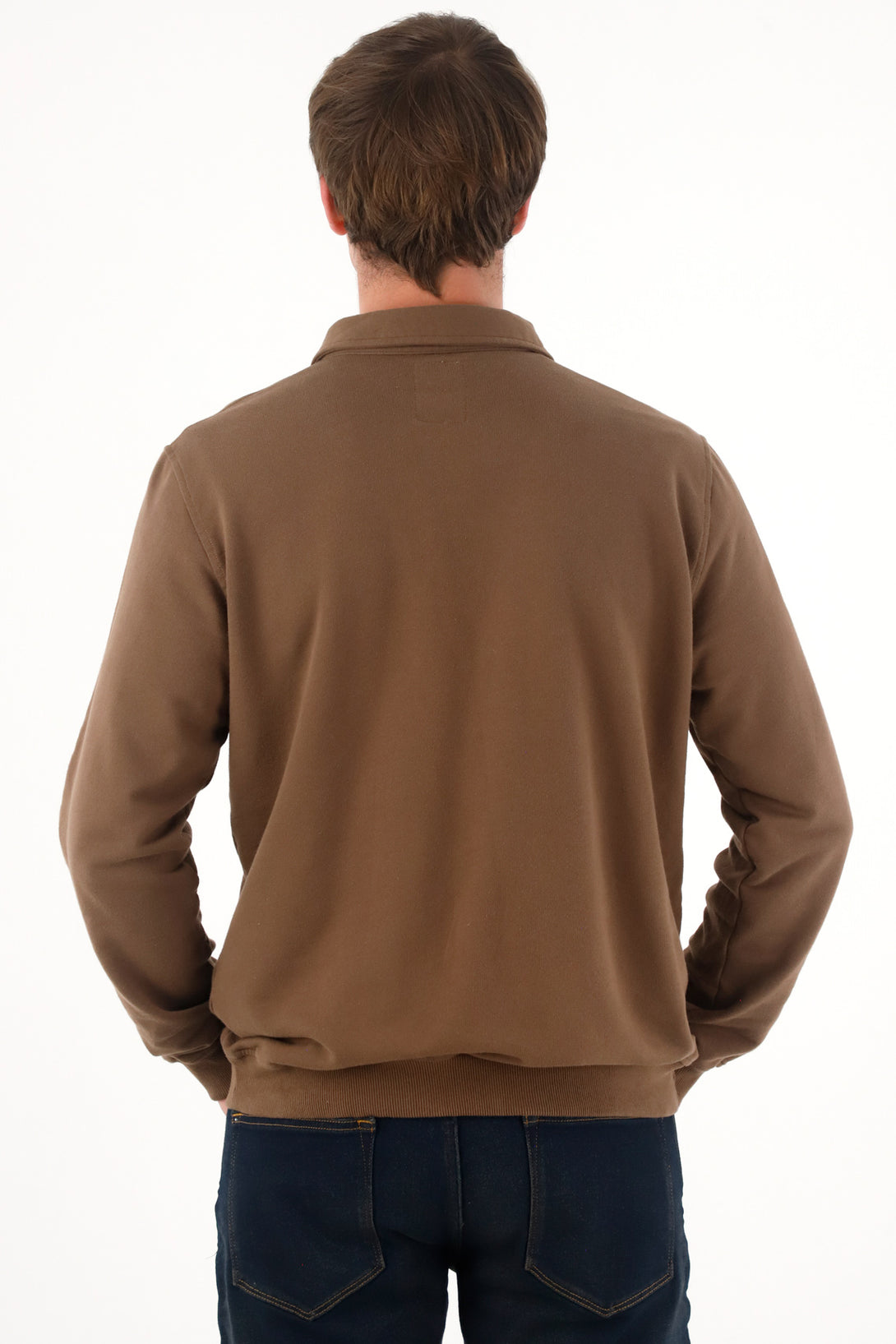 Men's Brown Polo Sweatshirt
