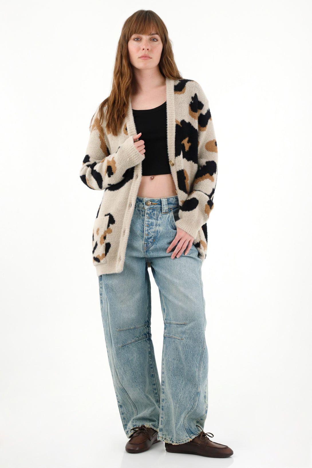 Women's Oversized Animal Print Pullover