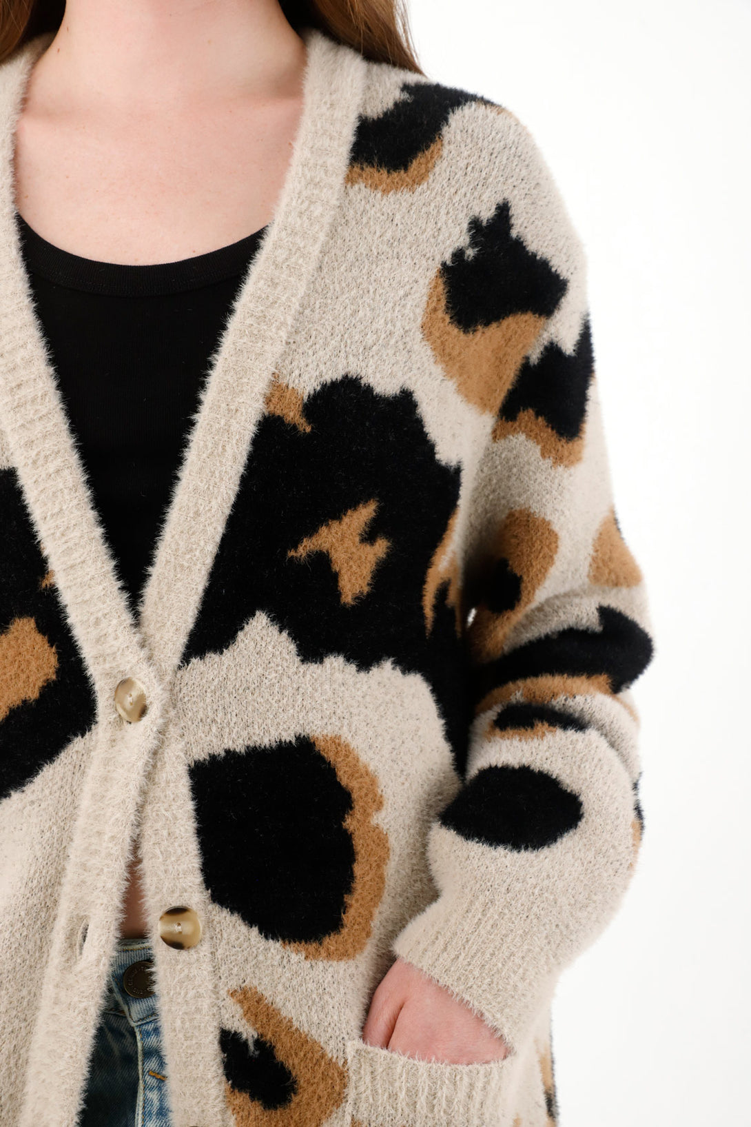 Women's Oversized Animal Print Pullover