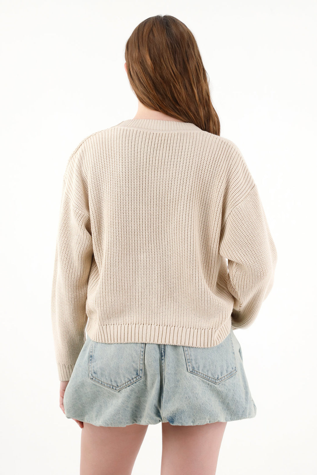 Women's Raw Flower Crop Pullover