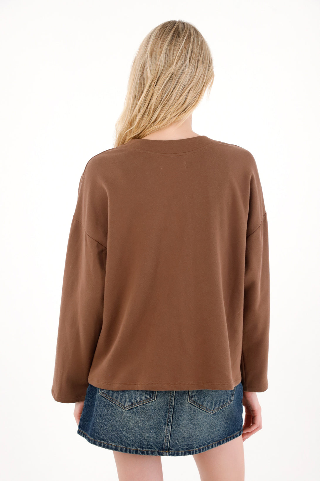 Women's Brown Floral Cardigan Sweater
