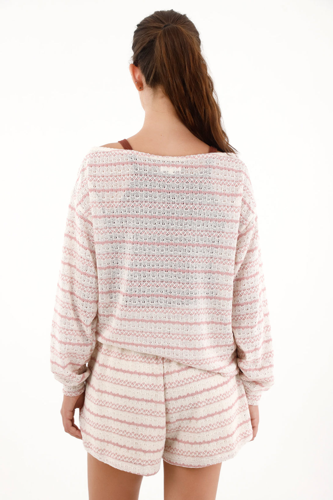 Striped Off-Shoulder Sweater for Women