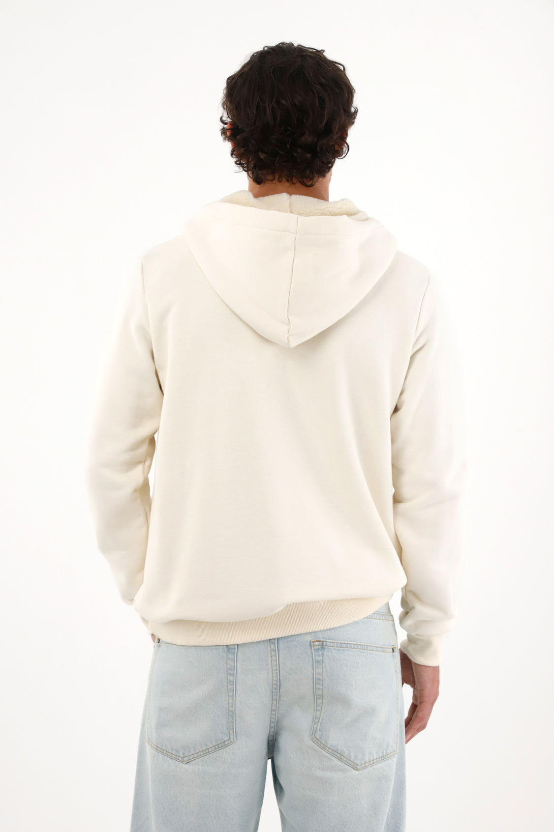 Hooded Sweatshirt Lined in Off-White for Men