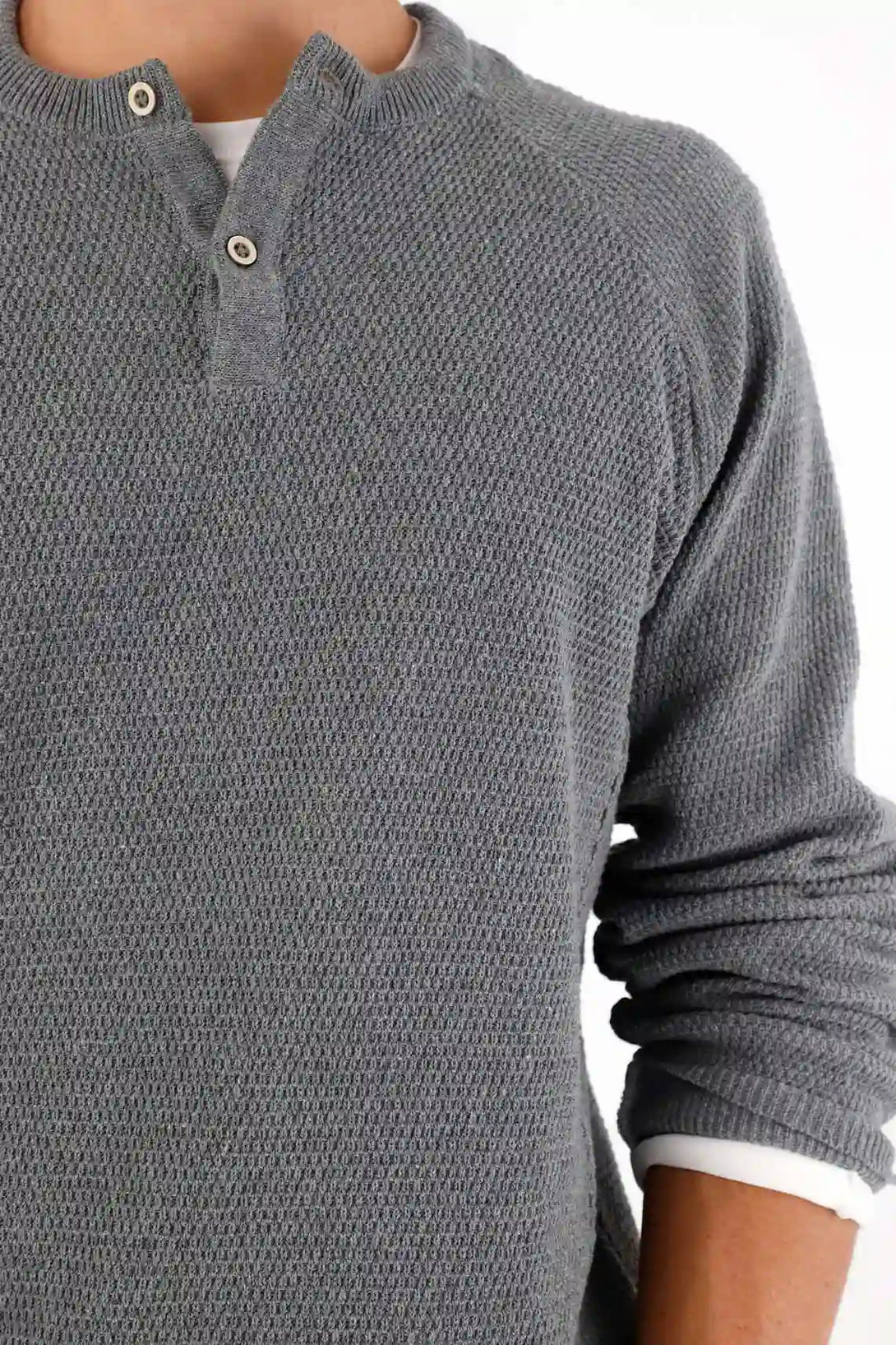 Buzo con capucha gris para hombre