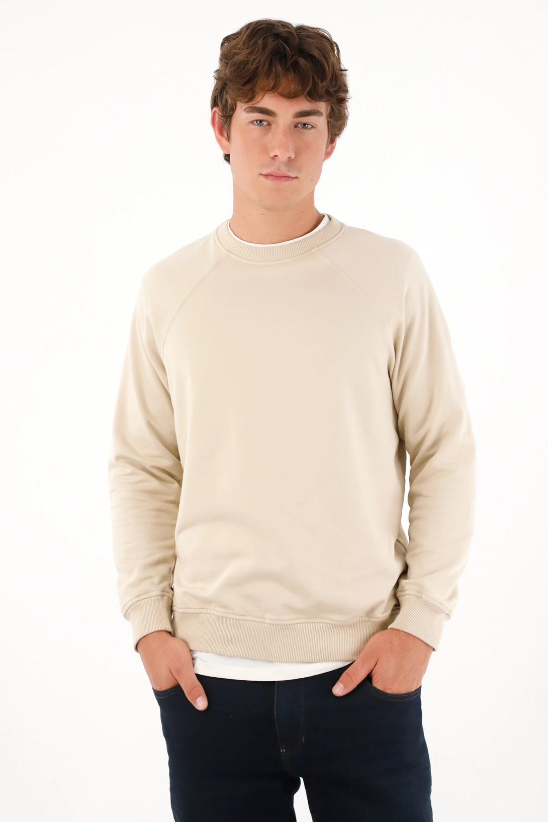 men's tennis sweatshirt, full-knit sweatshirts