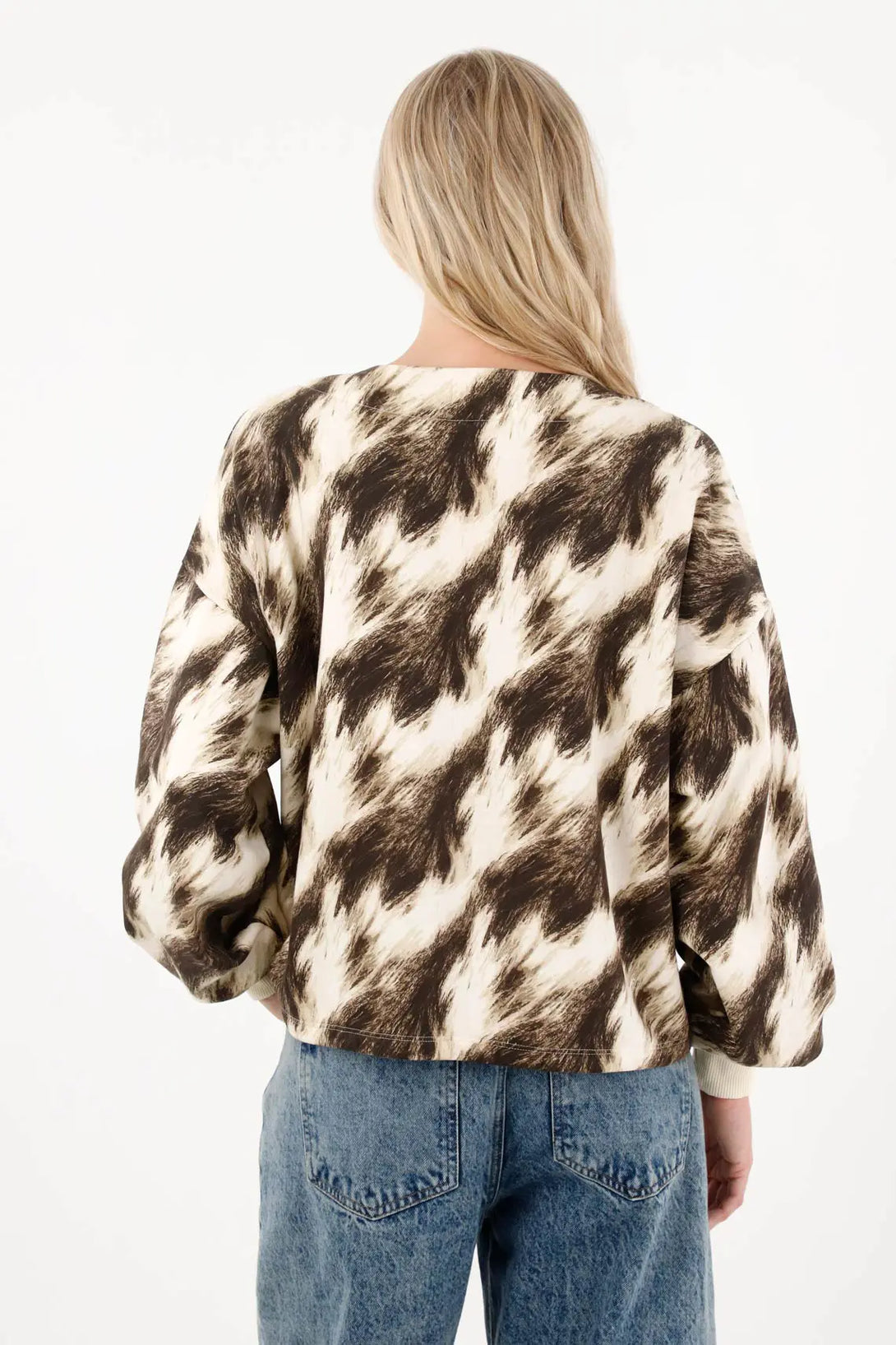 Buzo estampado silueta oversize para mujer