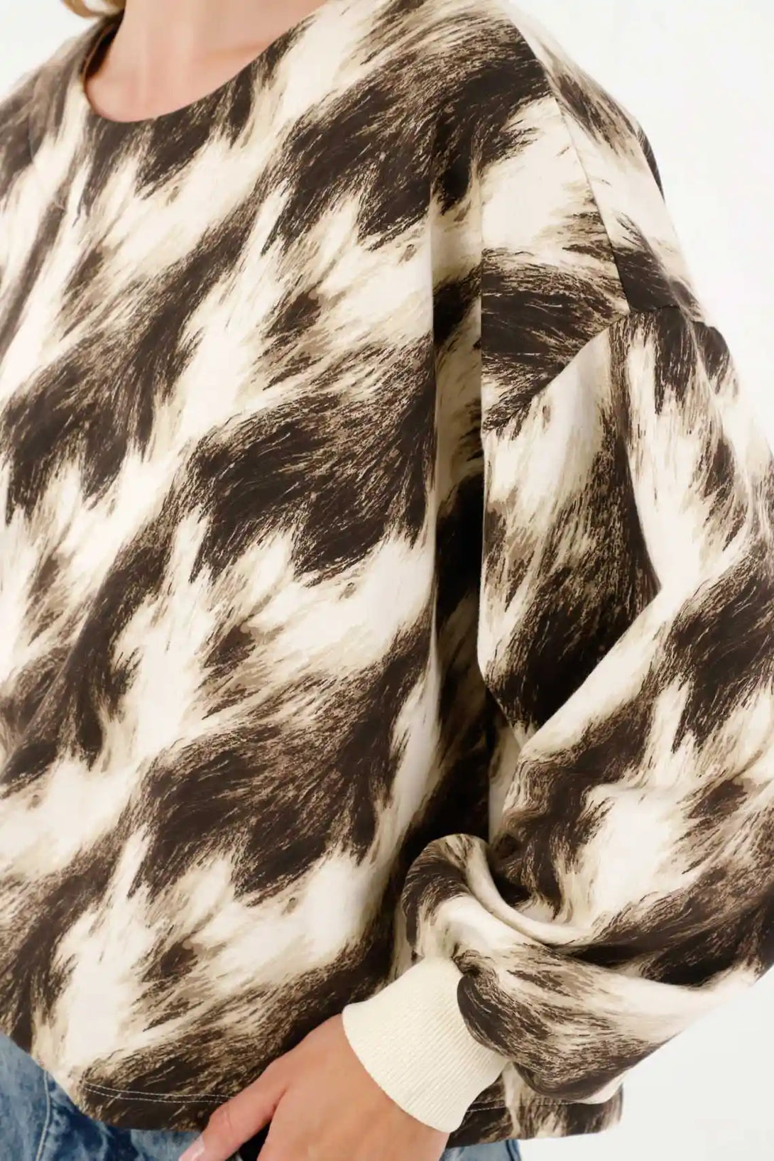 Buzo estampado silueta oversize para mujer