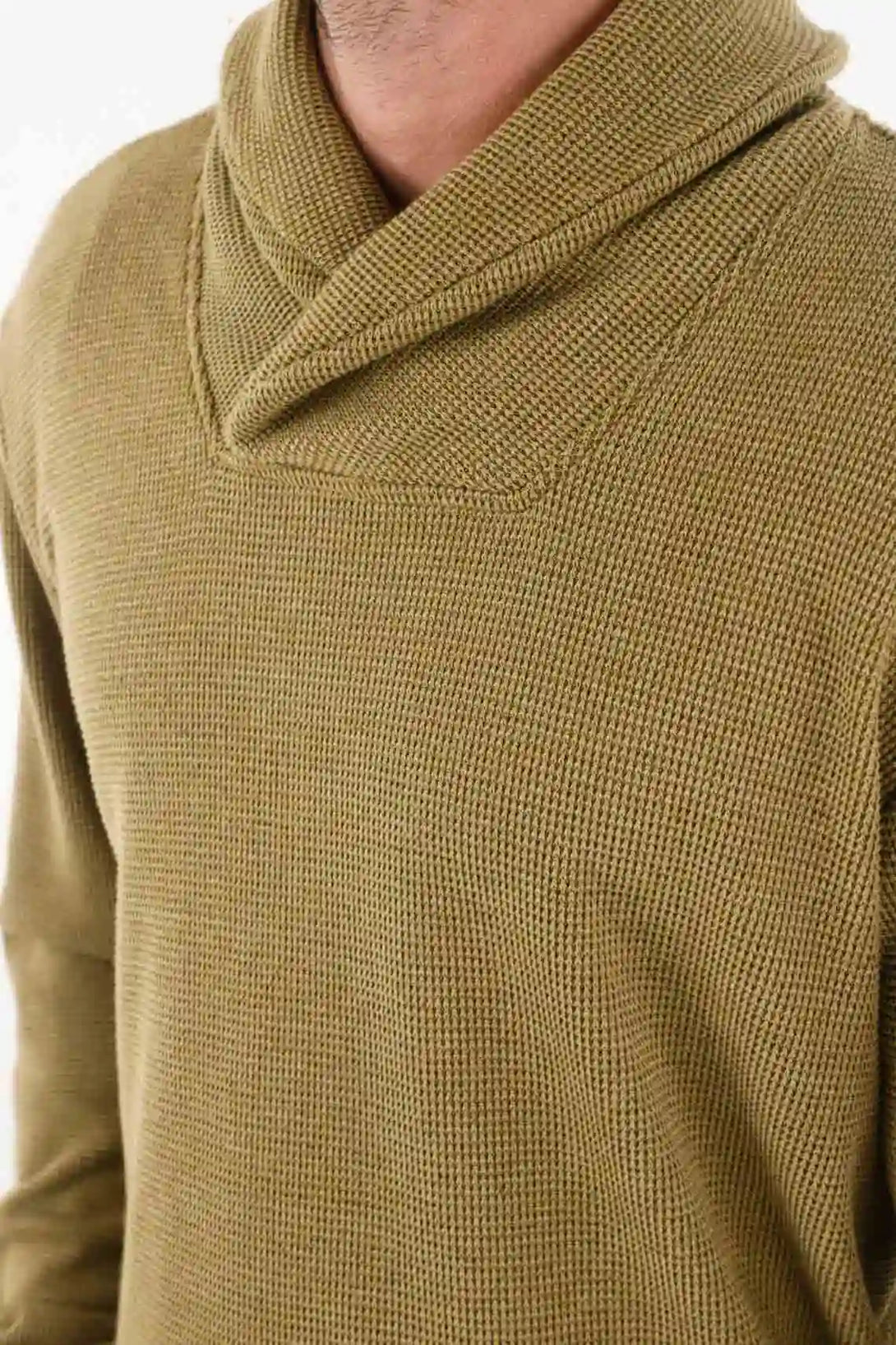 Green Cross-Neck Sweatshirt for Men