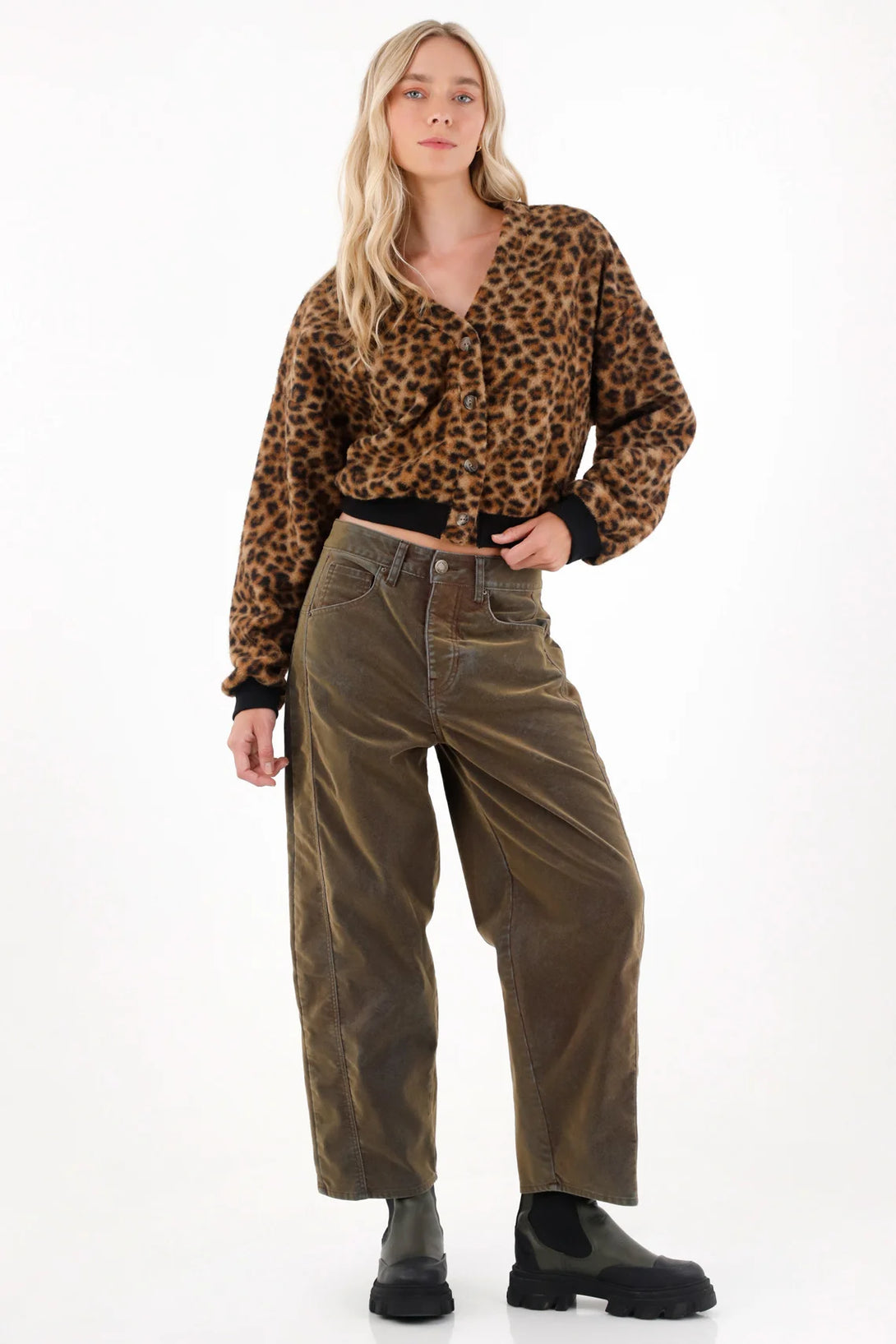 Fleece Pullover in Animal Print for Women
