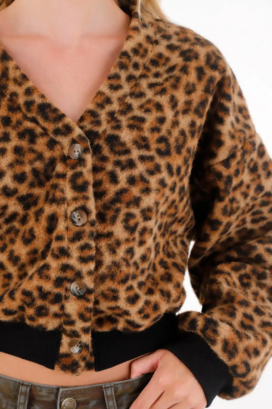 Fleece Pullover in Animal Print for Women