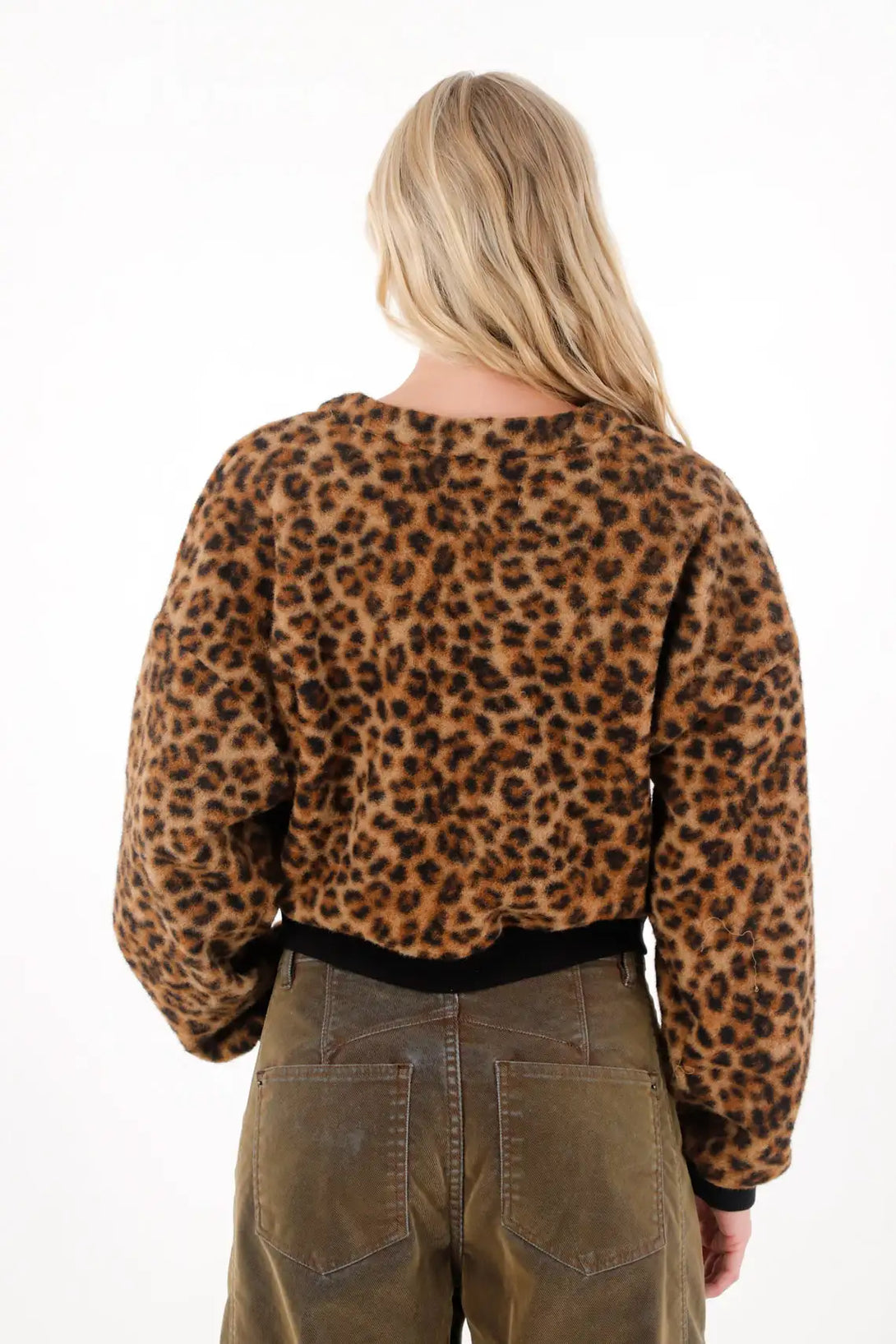 Fleece Pullover in Animal Print for Women