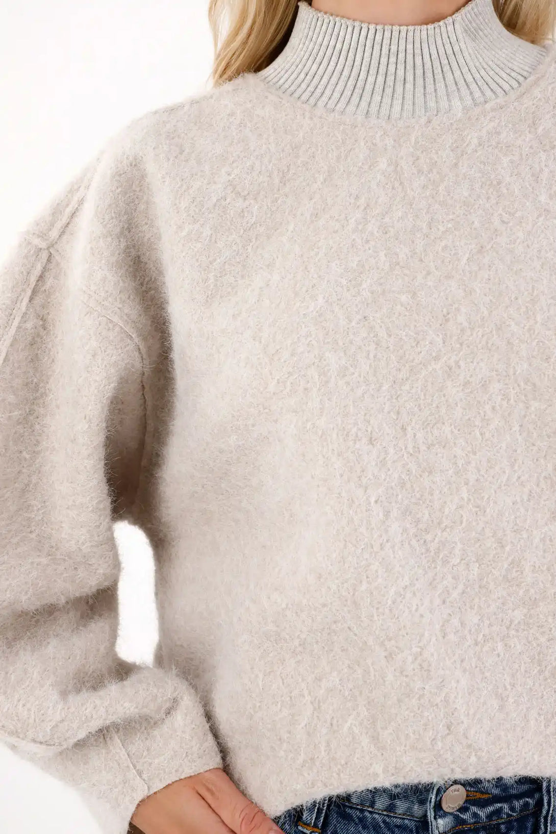 Sweatshirt with Off-White Texture for Women