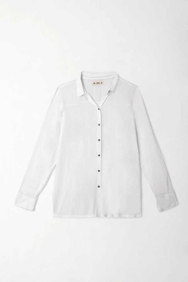 Women's White Long Sleeve Shirt