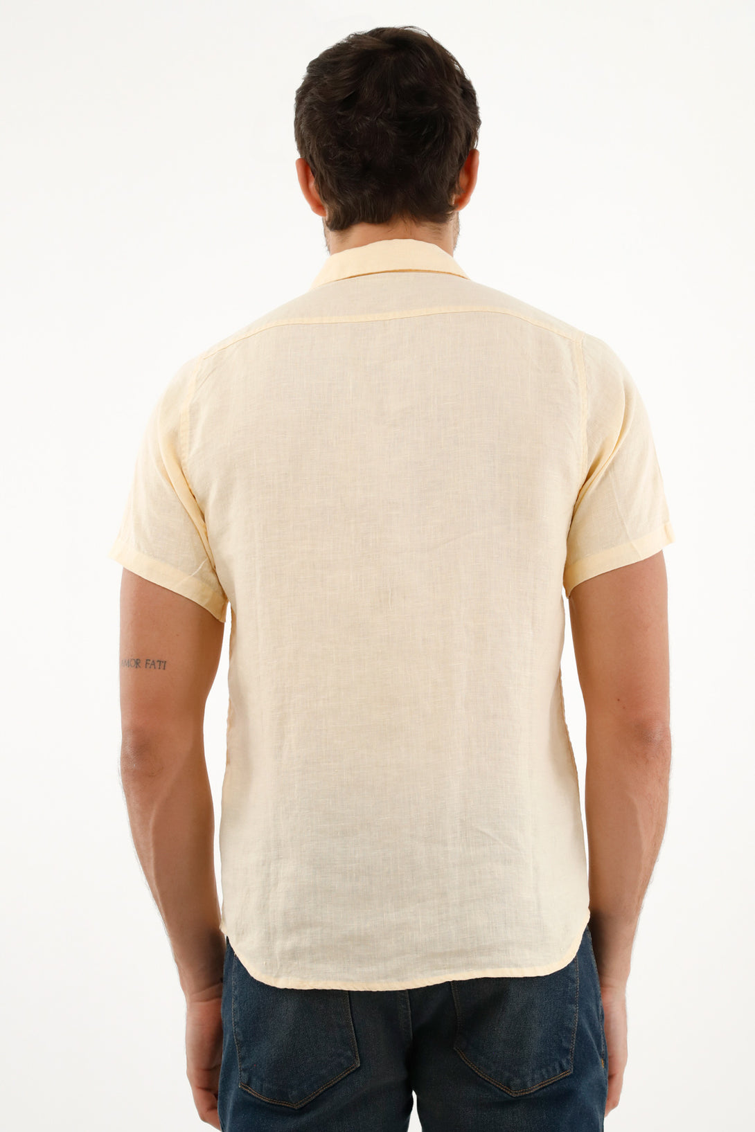 Men's Yellow Linen Shirt