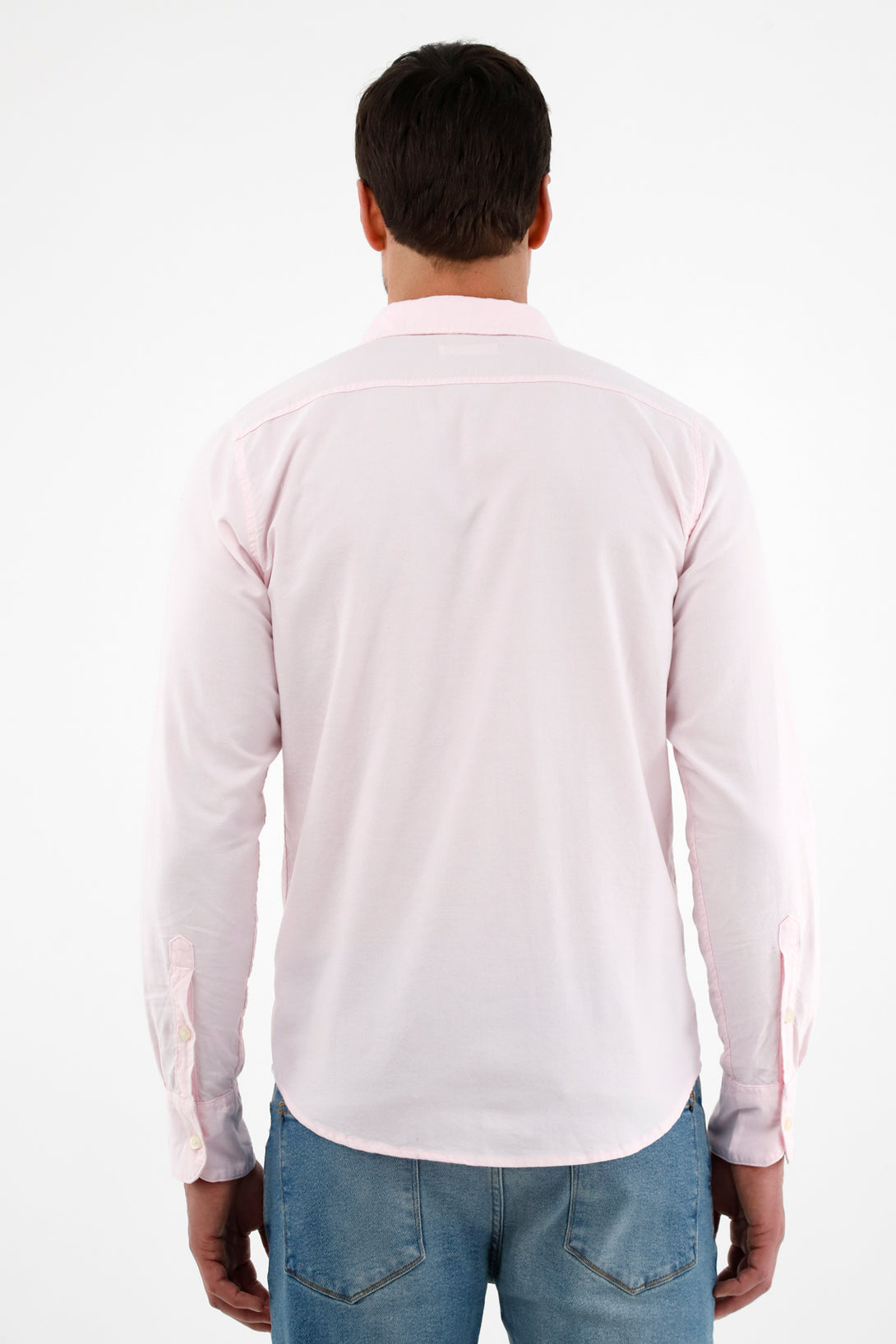 Men's Pink Long-Sleeve Shirt