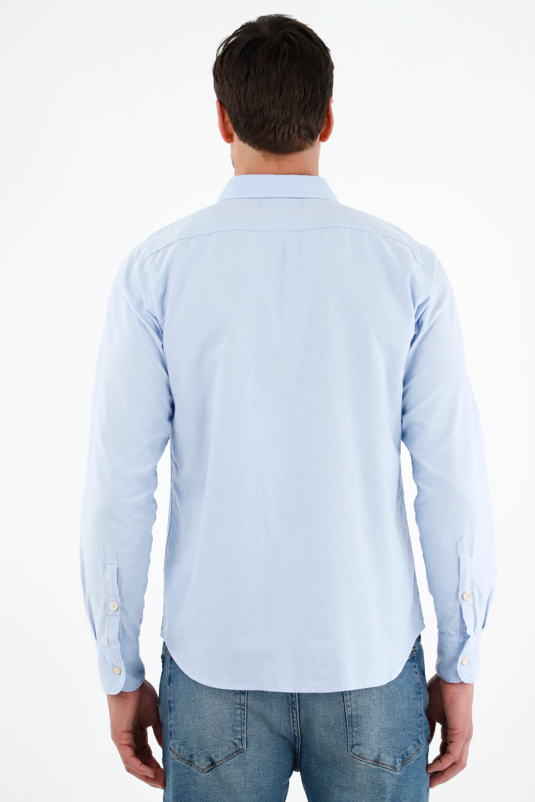 Men's Blue Long Sleeve Shirt