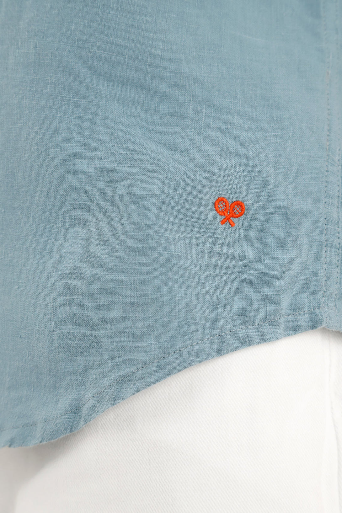 Men's Blue 100% Linen Shirt