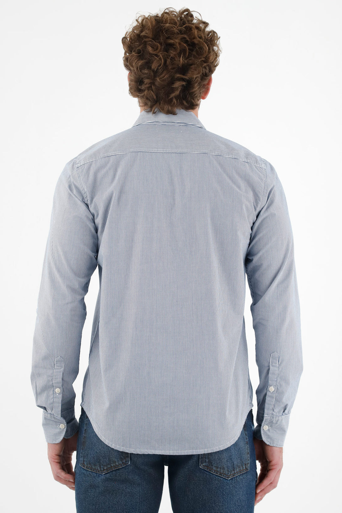 Men's Blue French Collar Shirt