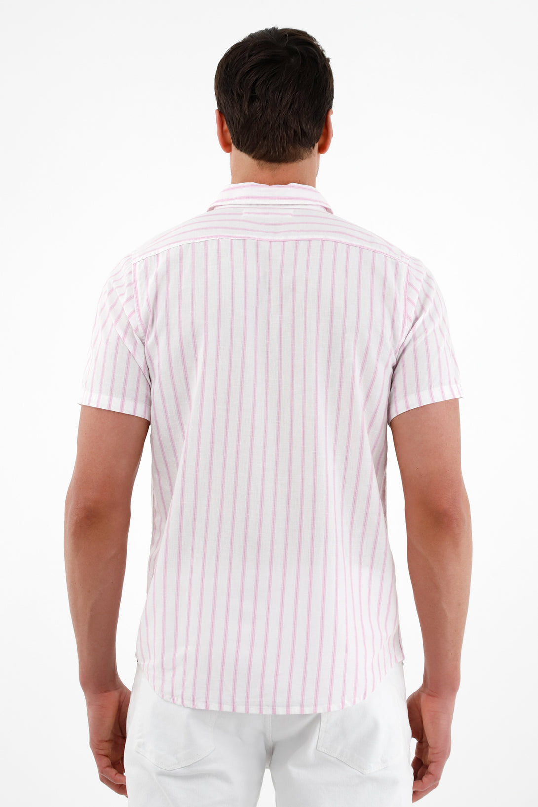 Men's pink short-sleeve shirt