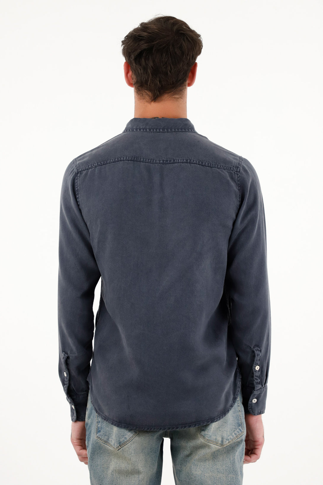 Men's Long Sleeve Classic Blue Shirt