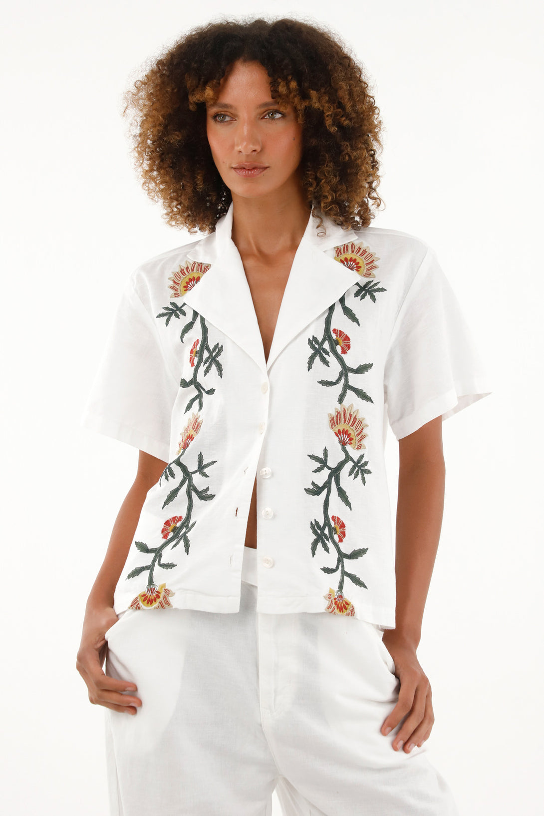 Women's short sleeve bowling shirt