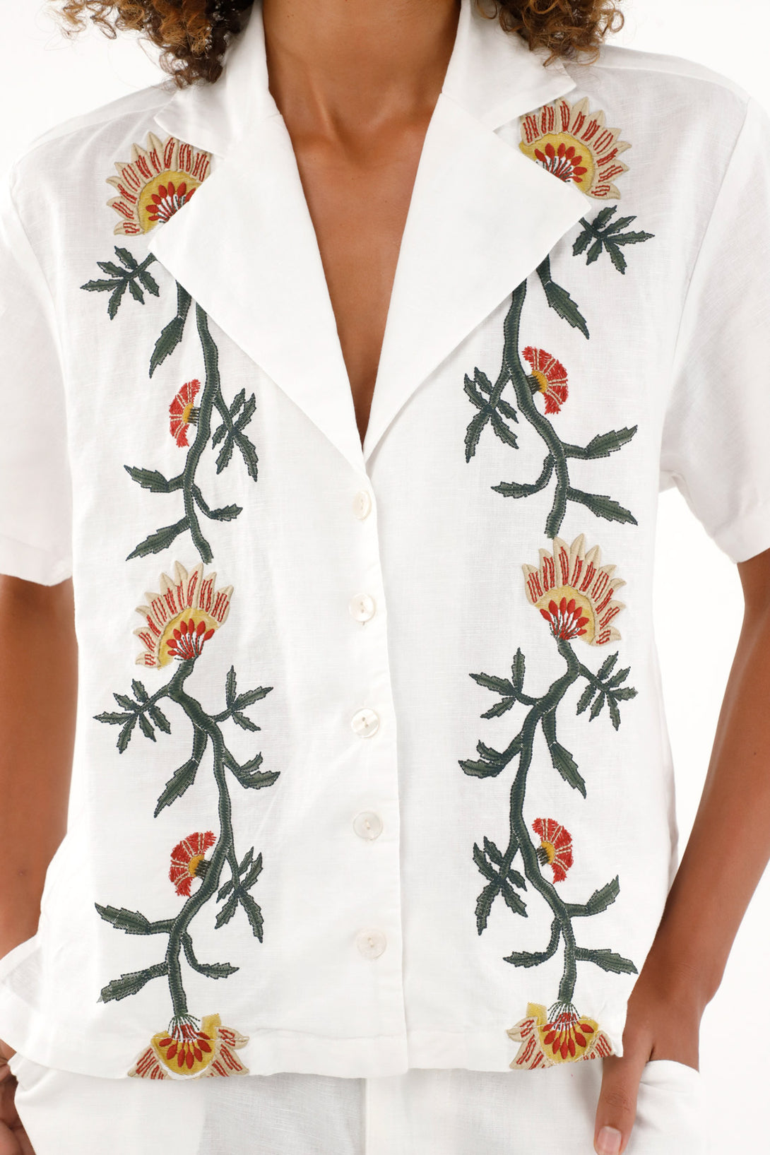 Women's short sleeve bowling shirt